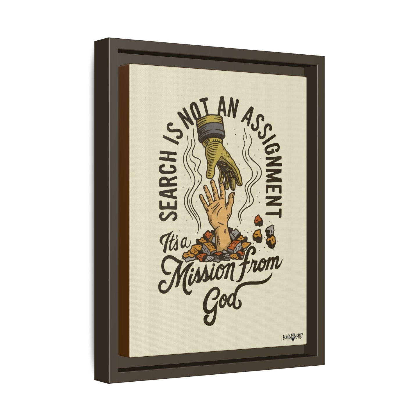 Black Sheep "More Than An Assignment" Framed Canvas Art by M.Premo