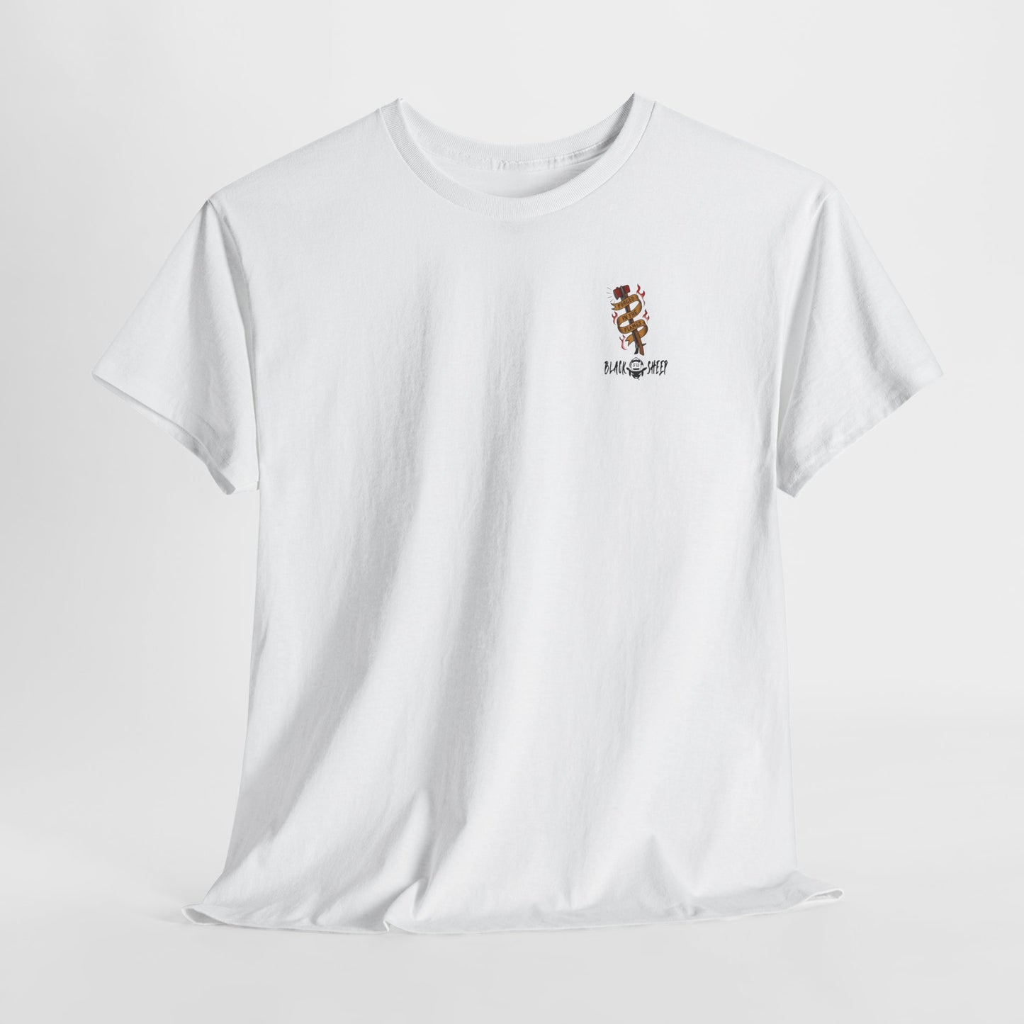 Graphic Tee — 'Forged in the Flame' Firefighter Tattoo Design