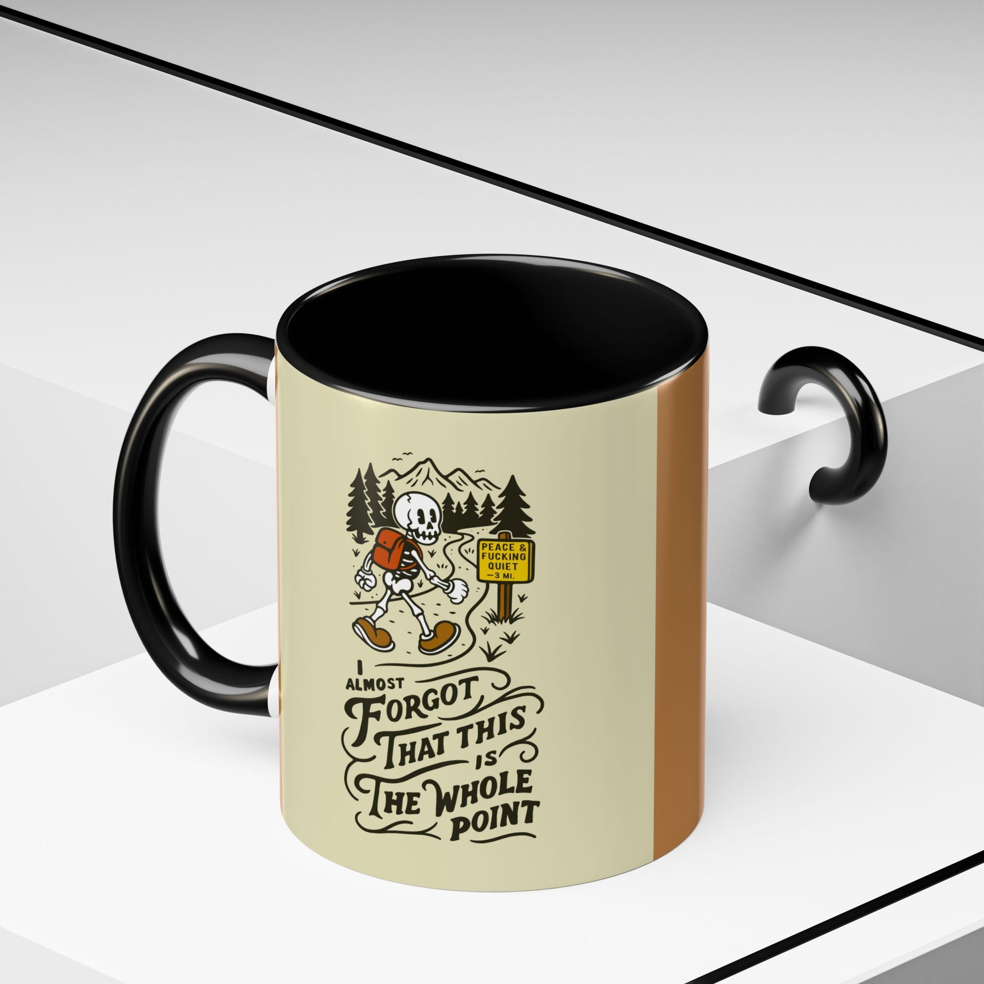 Black Sheep "Peace & Quiet" Premo Artwork Coffee Mug (Brown/Black Accents)