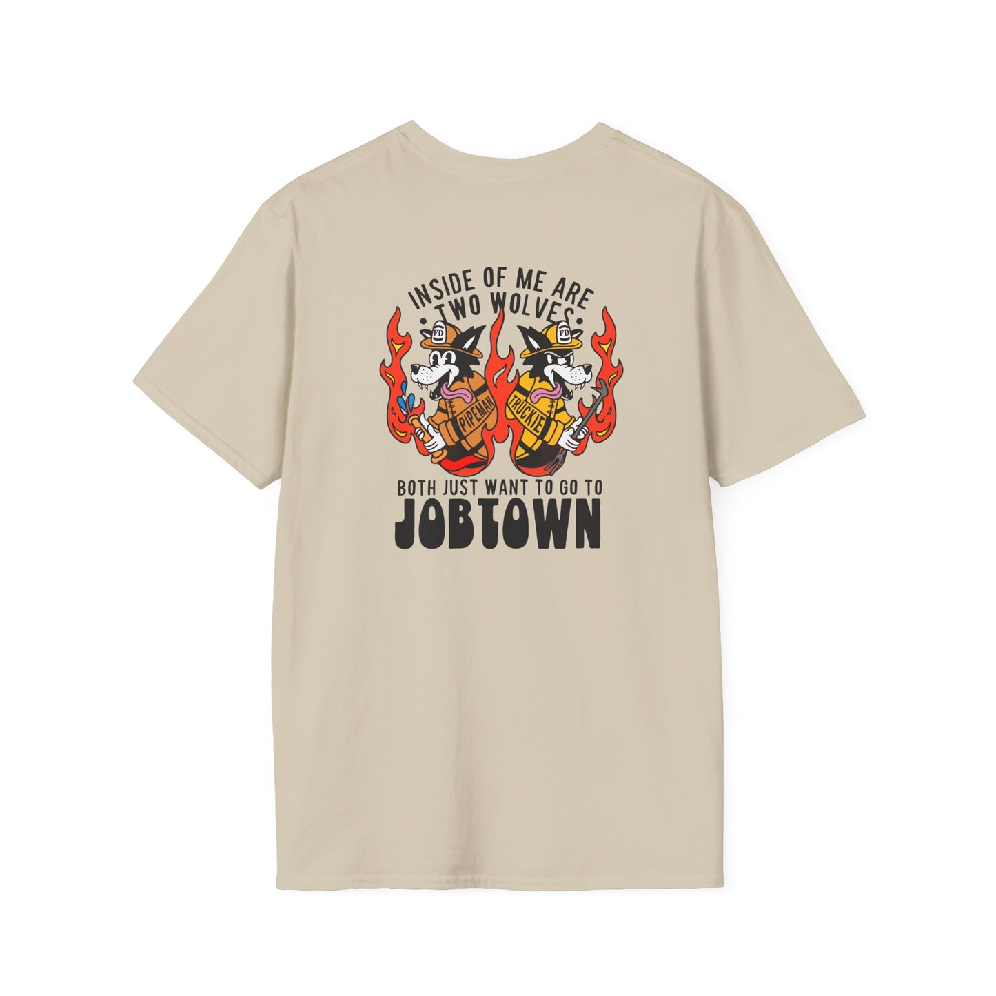"Inside of Me Are Two Wolves," Firefighter Soft Style Tee Shirt