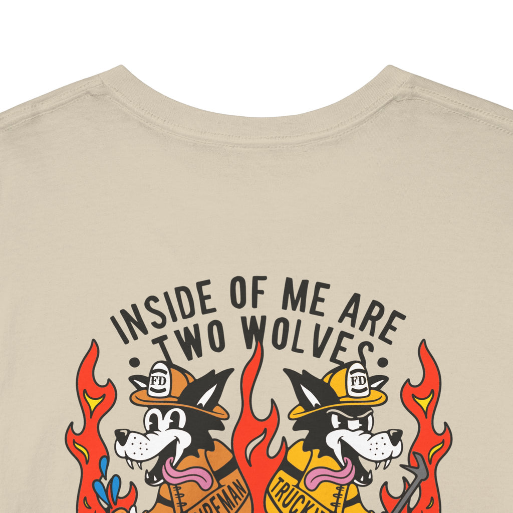 "Inside of Me Are Two Wolves" Heavy Cotton Style Tee