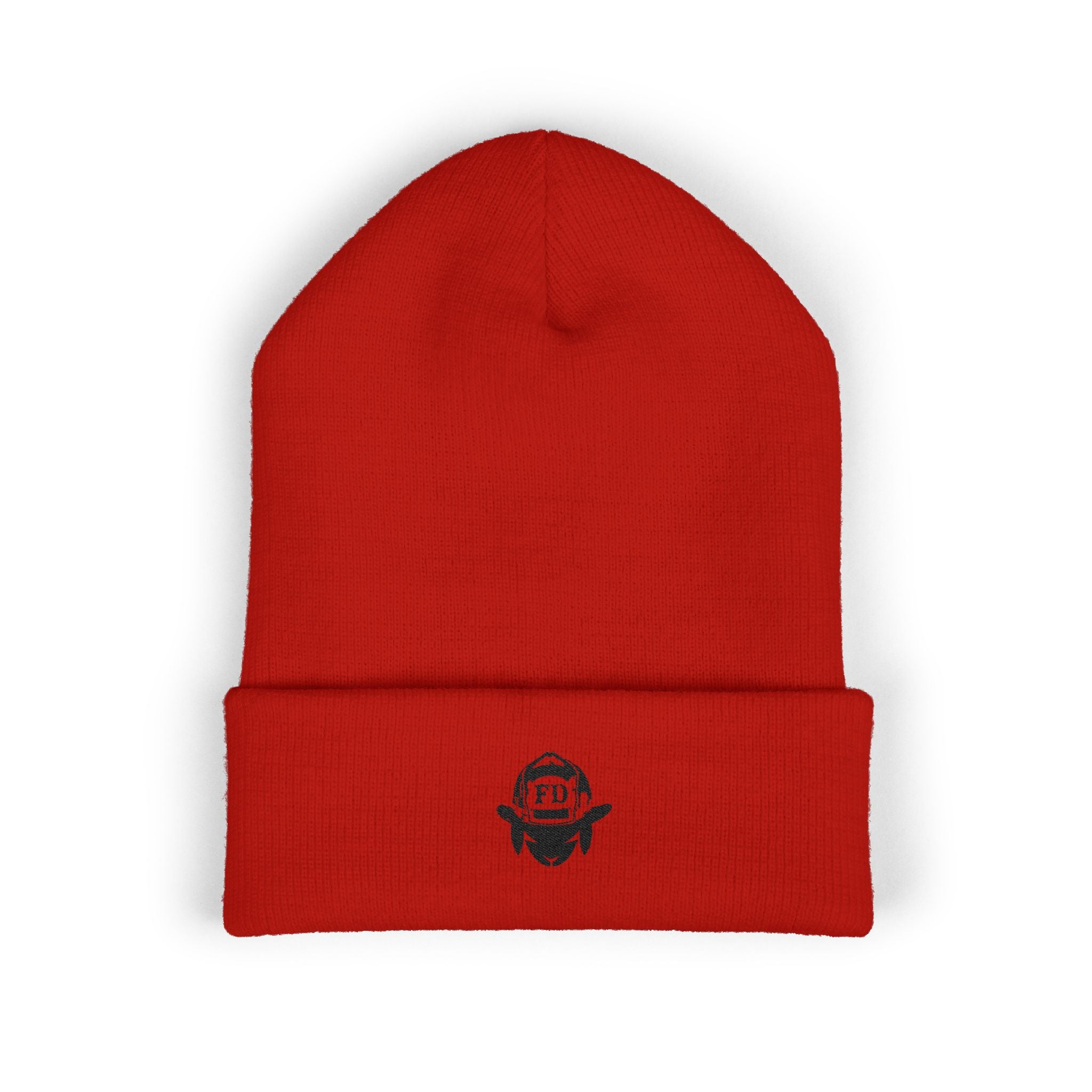 Embroidered "Black Sheep FD" Logo Cuffed Beanie — Minimal Streetwear Knit Hat