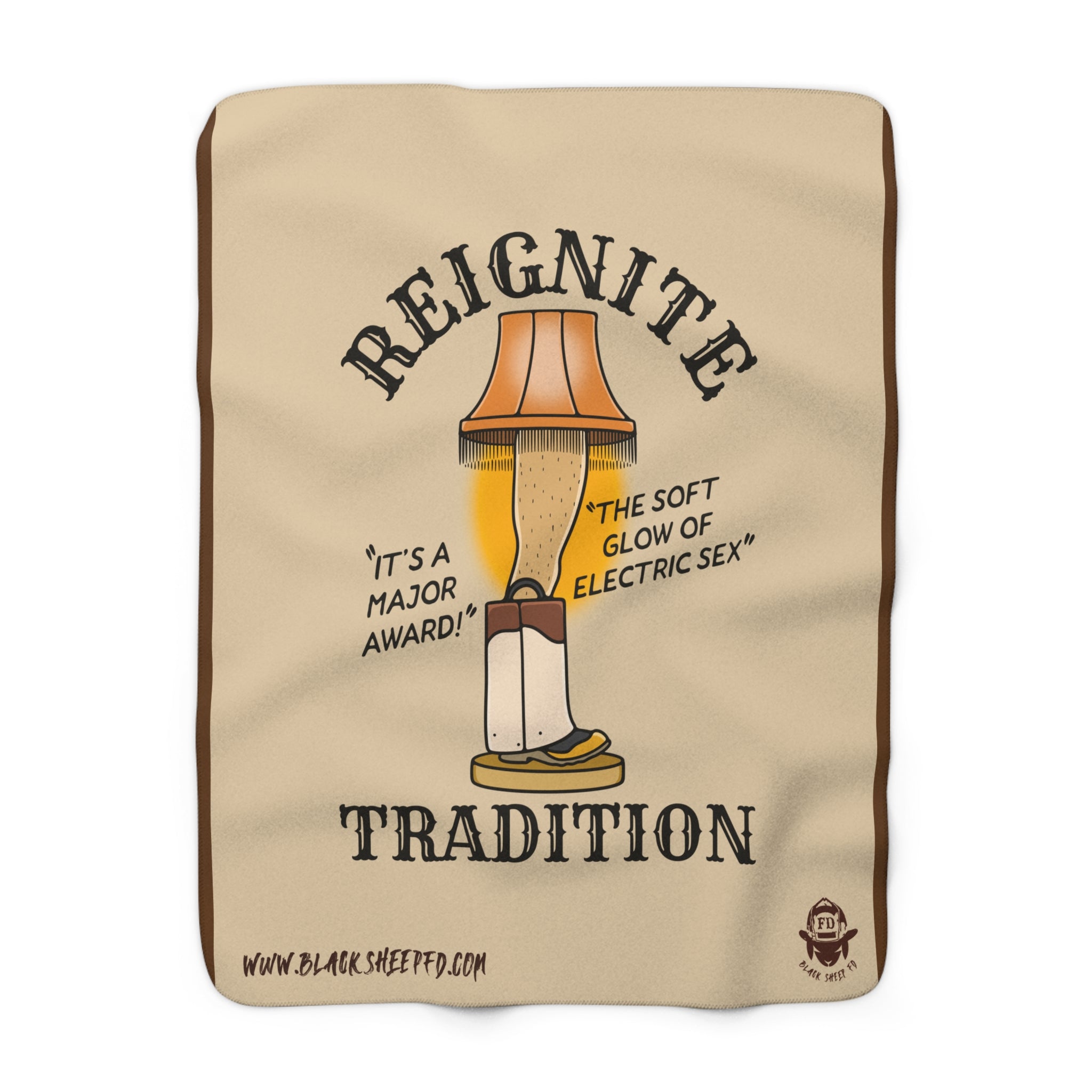 "Reignite Tradition" Leg Lamp Sherpa Blanket/Throw