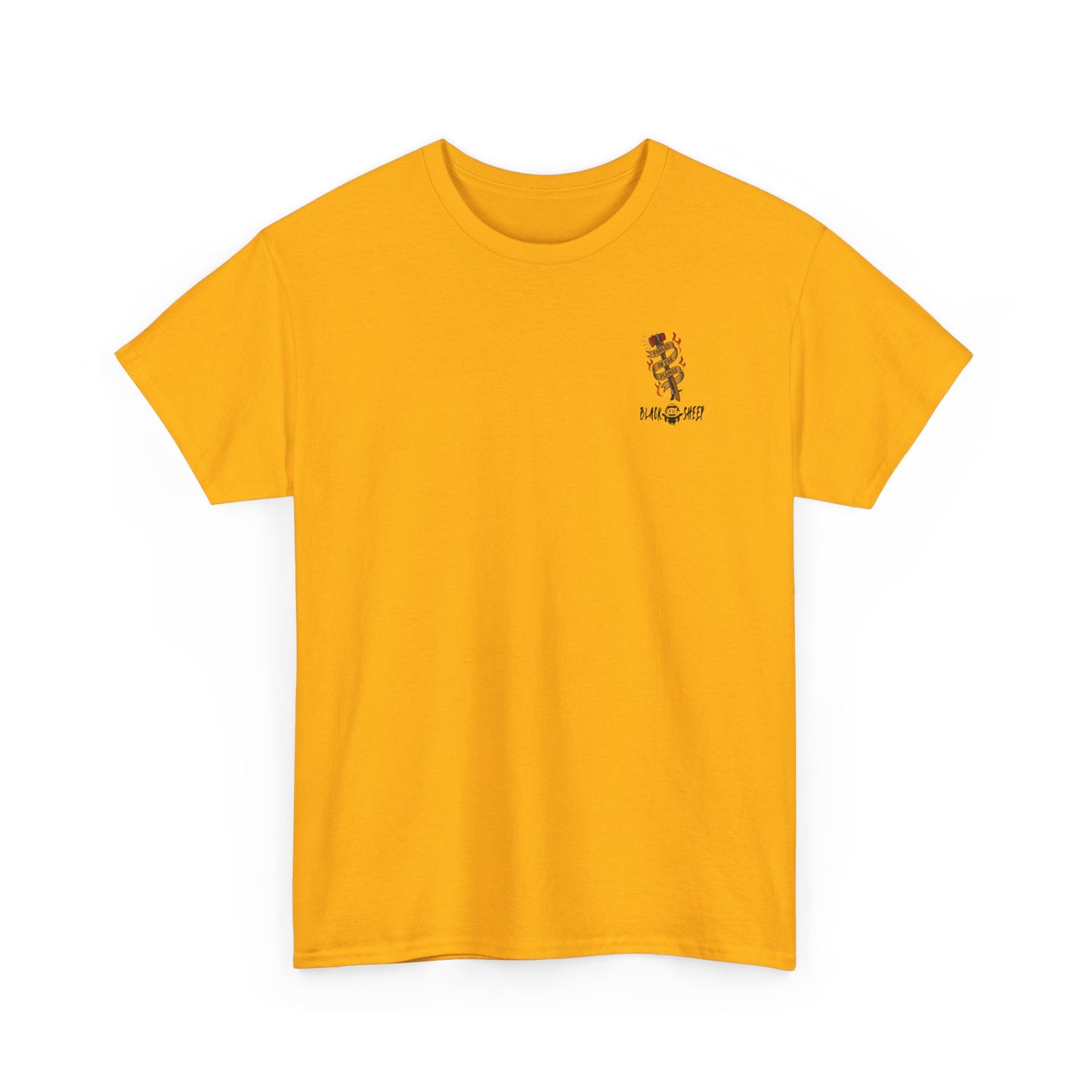 Graphic Tee — 'Forged in the Flame' Firefighter Tattoo Design