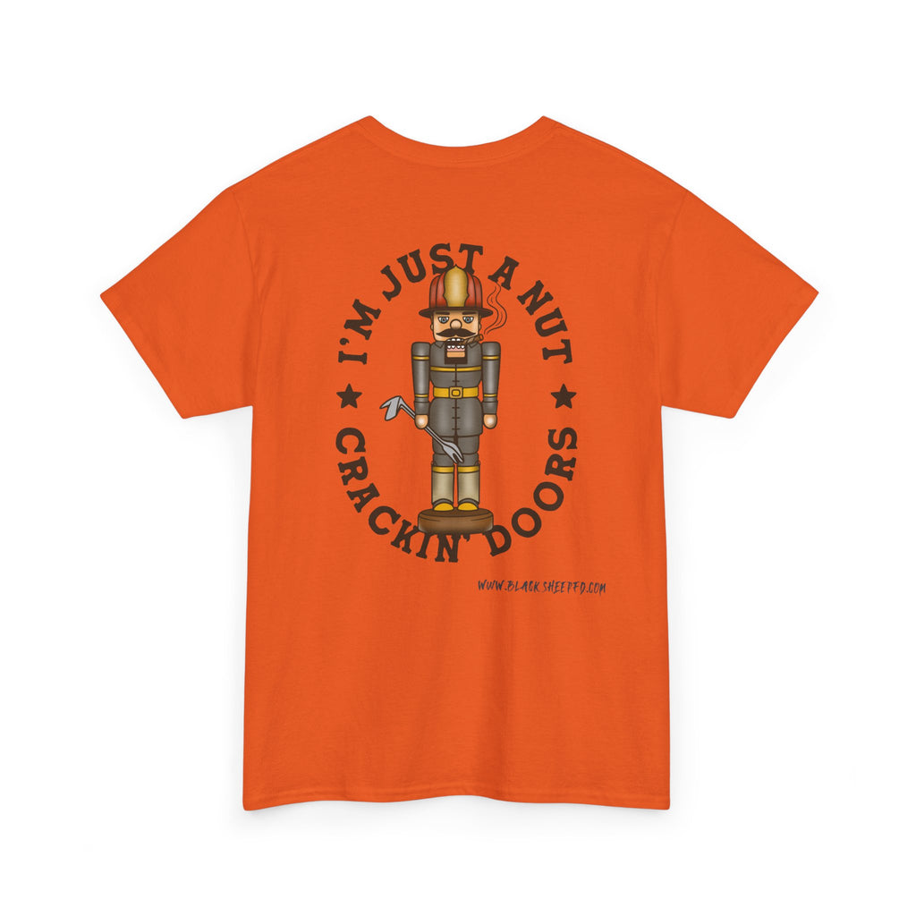 Nutcracker Tee – “I’m Just a Nut Crackin’ Doors” Holiday Graphic Shirt