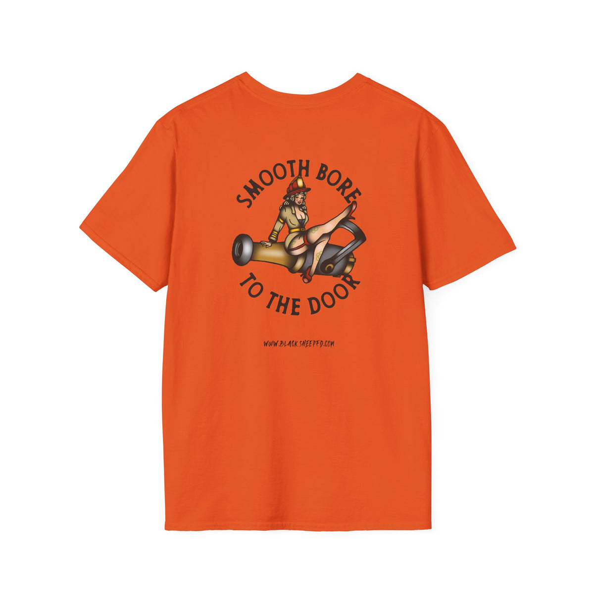 Smooth Bore To The Door Pin-Up Firefighter T-Shirt