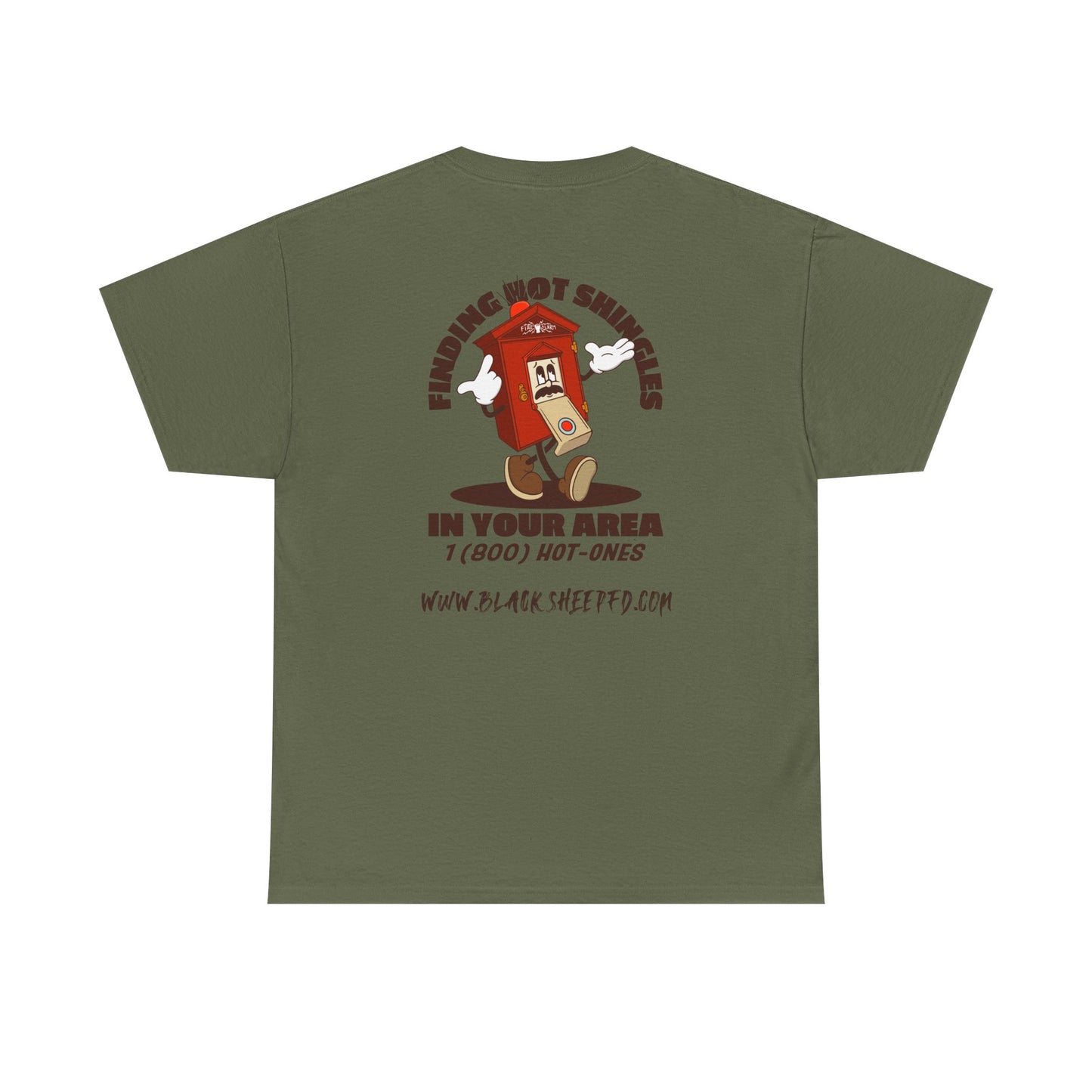 Fire Alarm Box "Looking For Hot Shingles" Heavy Blend Tee