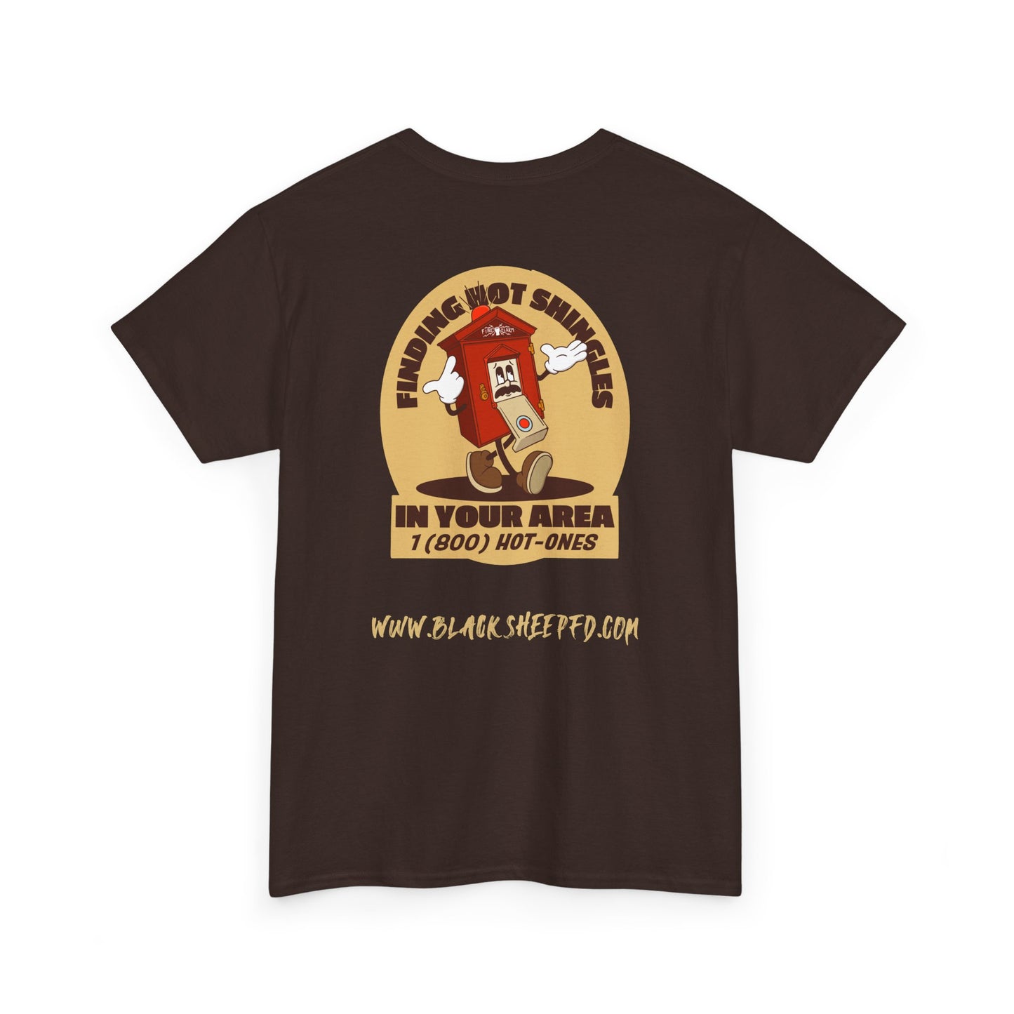 Fire Alarm Box "Looking For Hot Shingles" Heavy Blend Tee
