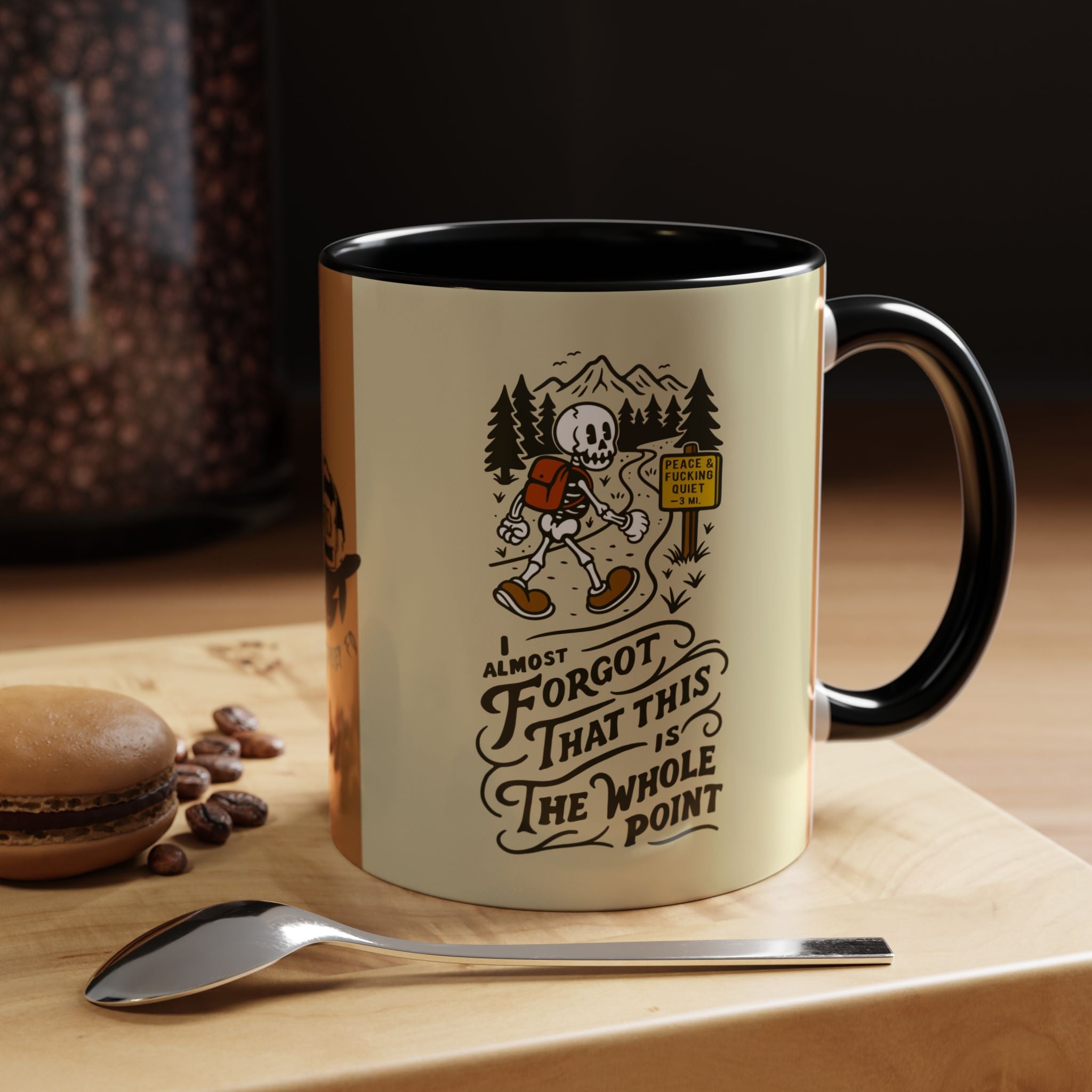Black Sheep "Peace & Quiet" Premo Artwork Coffee Mug (Brown/Black Accents)