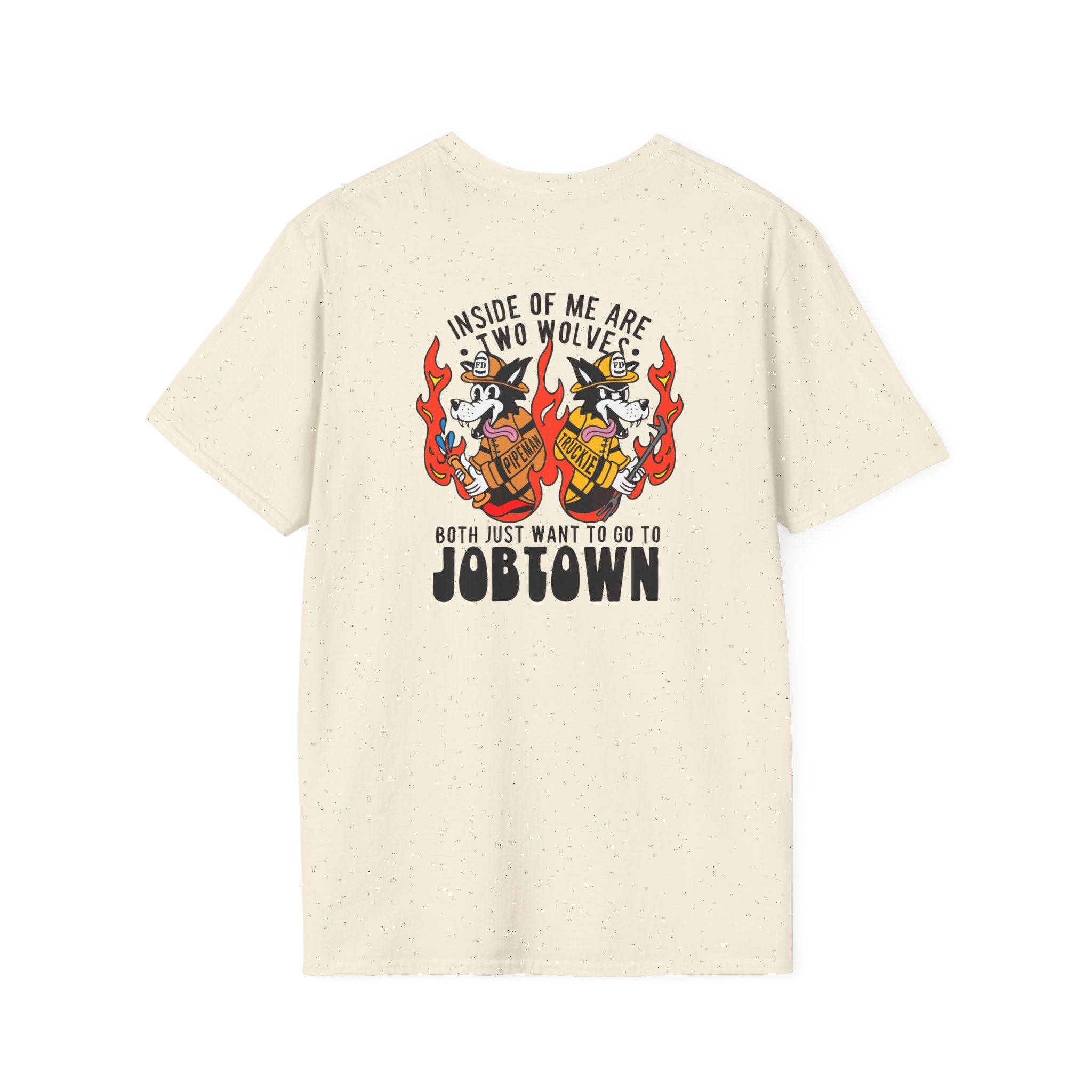 "Inside of Me Are Two Wolves," Firefighter Soft Style Tee Shirt