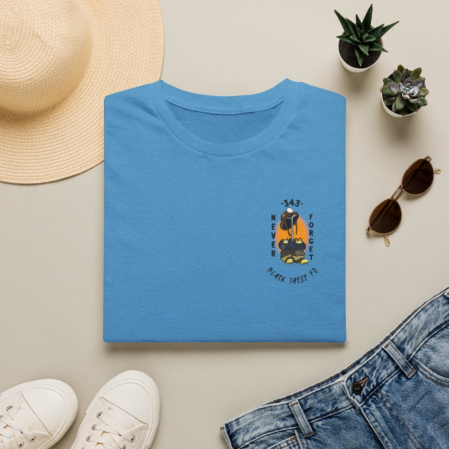 343 Never Forget Memorial Graphic Tee