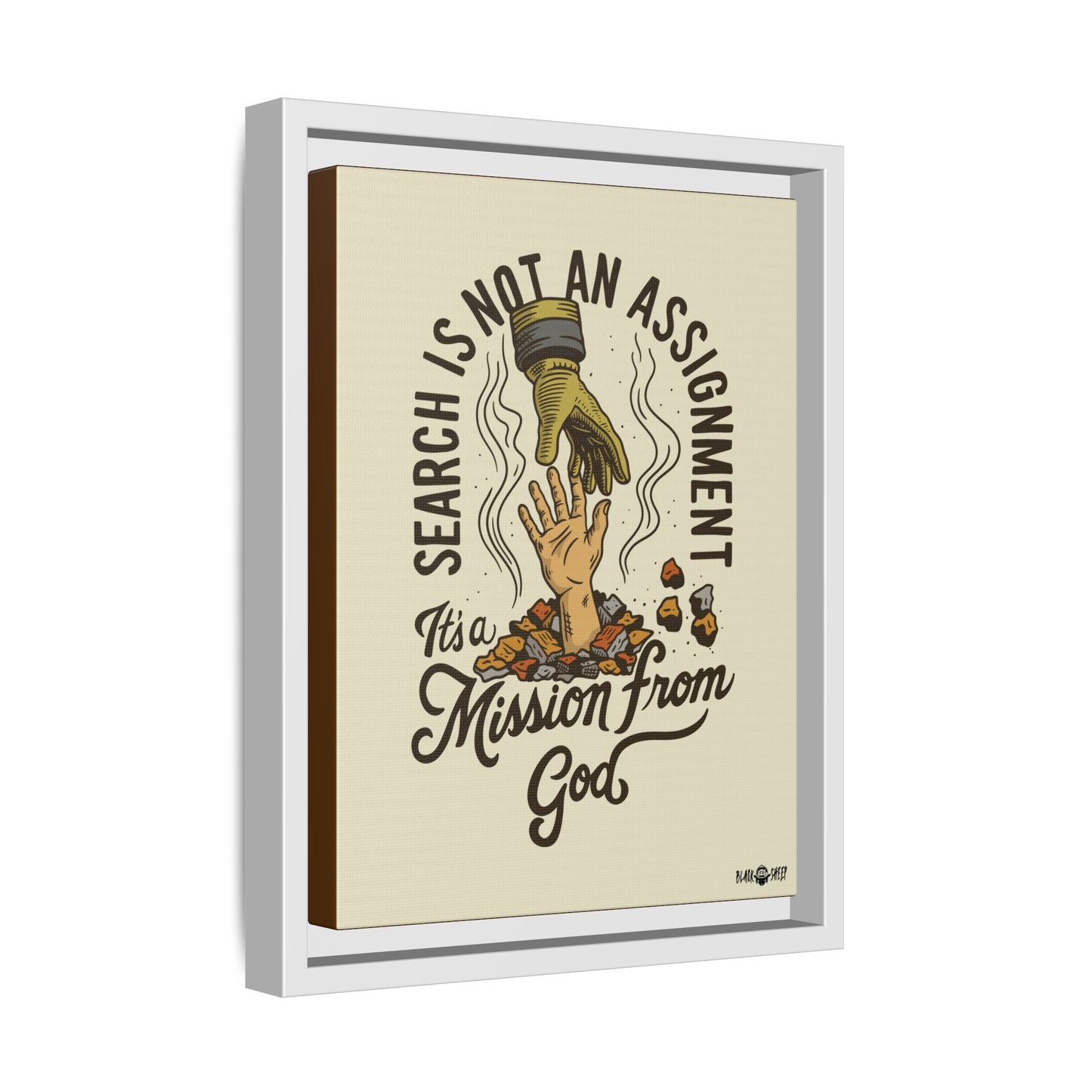 Black Sheep "More Than An Assignment" Framed Canvas Art by M.Premo