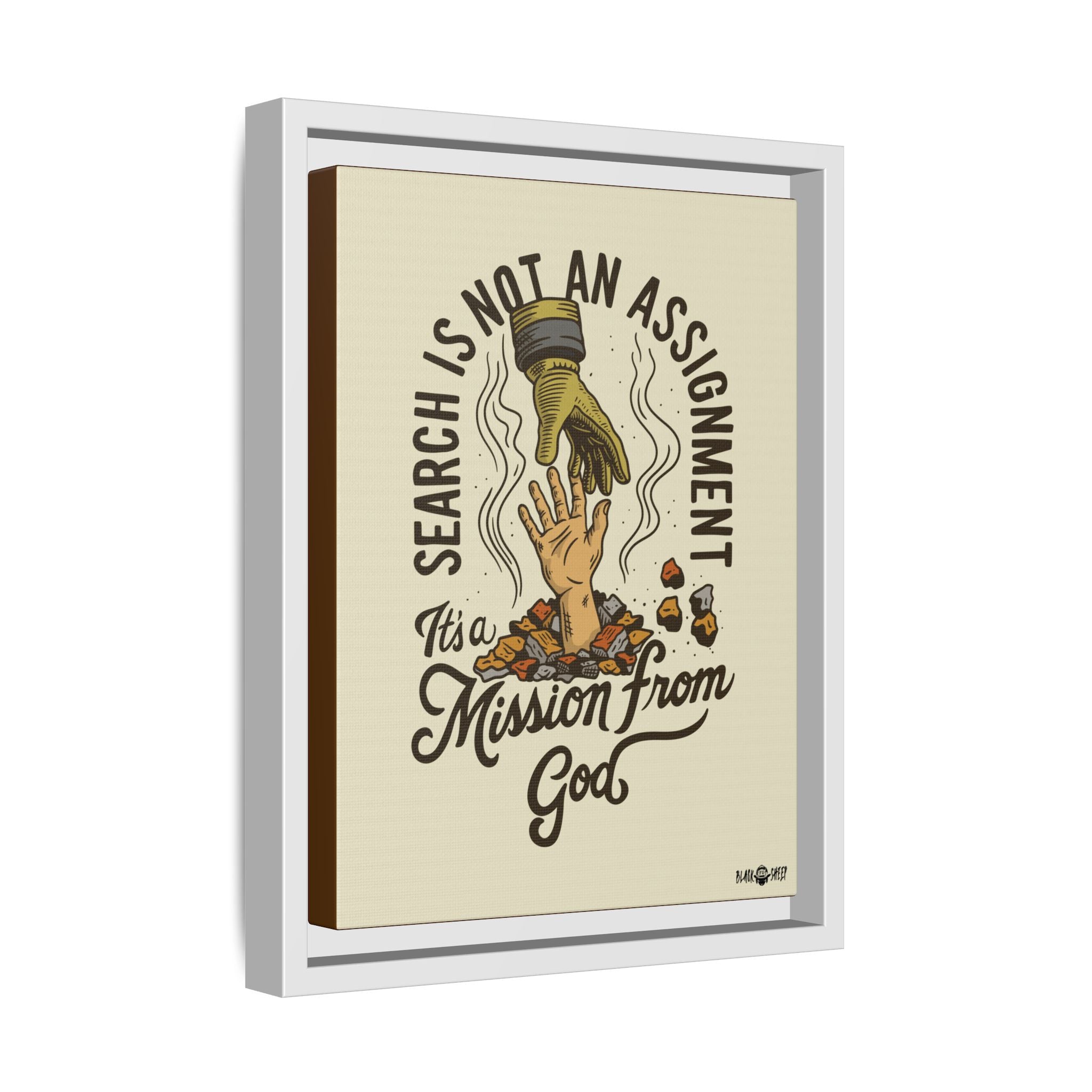 Black Sheep "More Than An Assignment" Framed Canvas Art by M.Premo