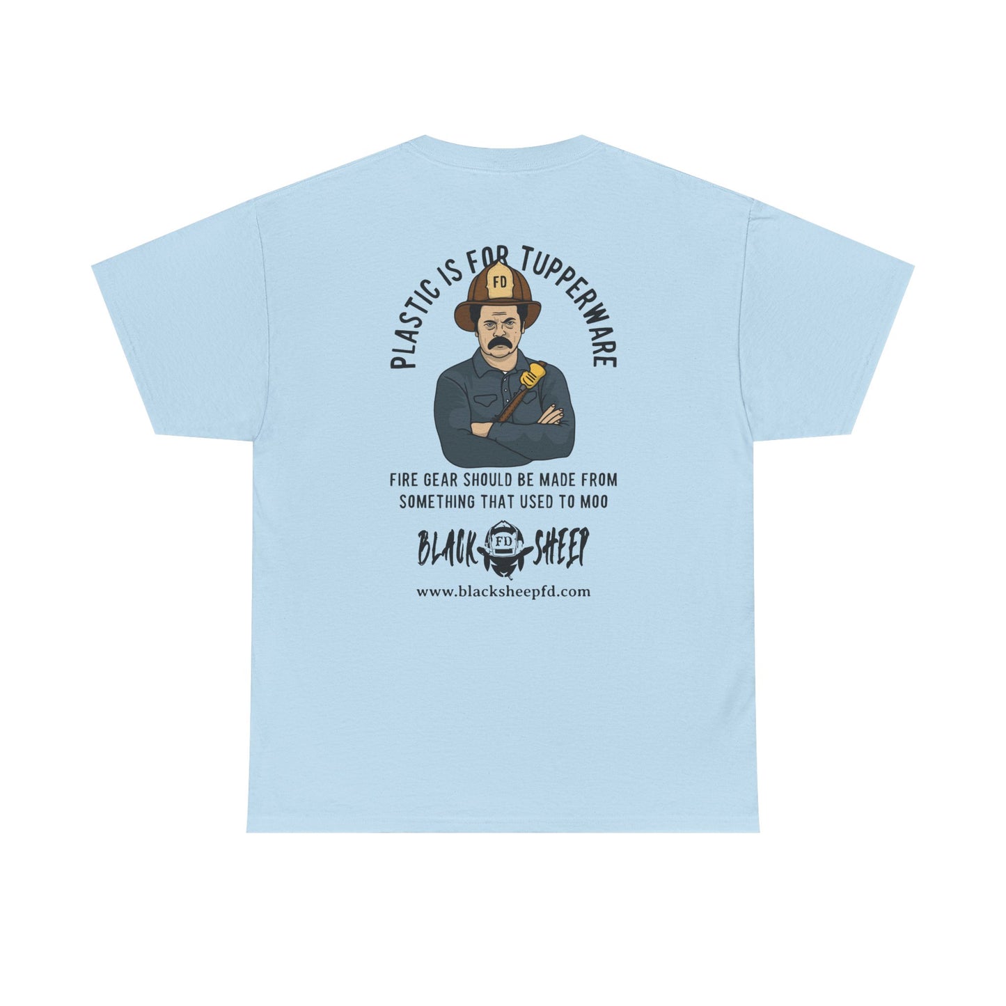 Black Sheep "Plastic Is For Tupperware" Heavy Tee