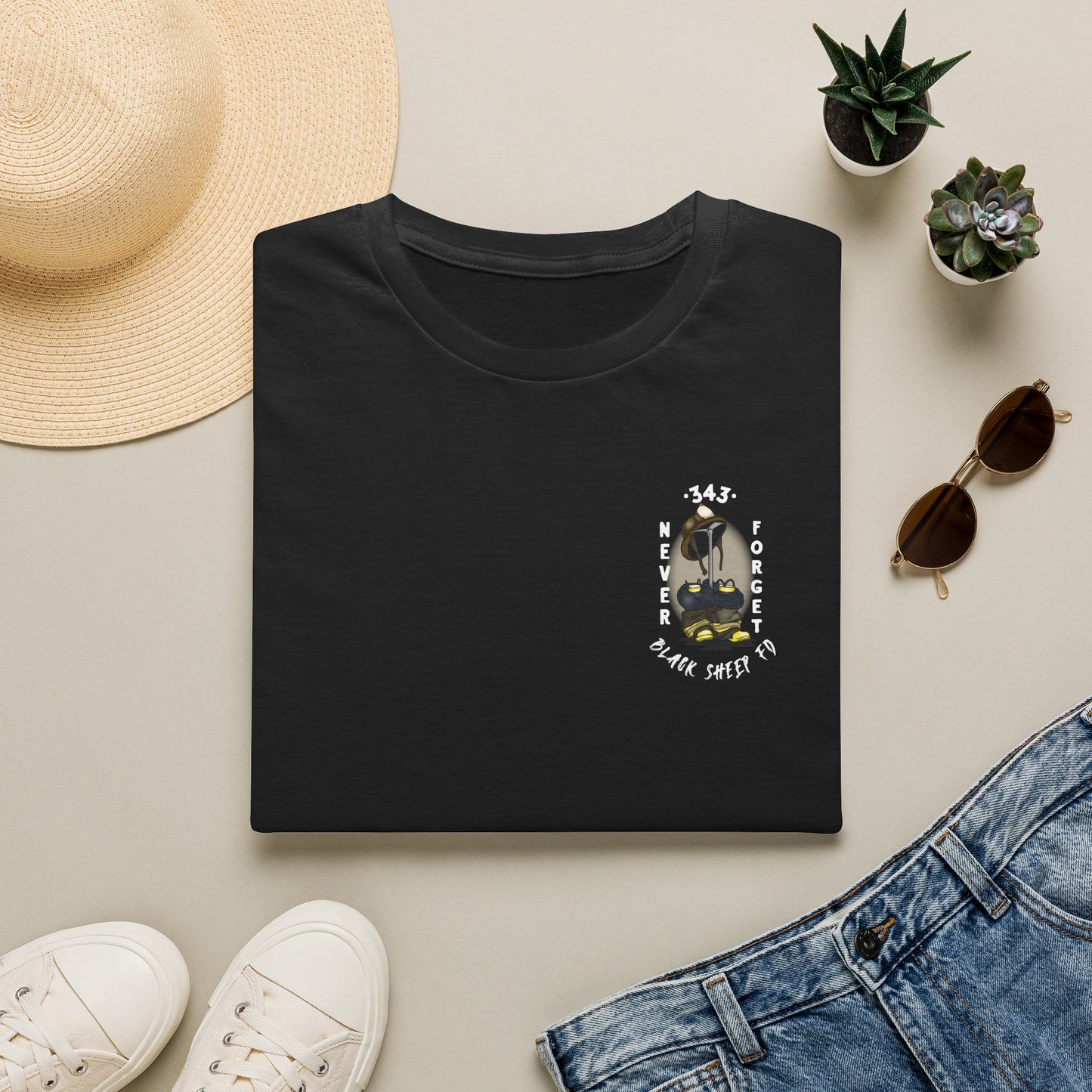343 Never Forget Memorial Graphic Tee