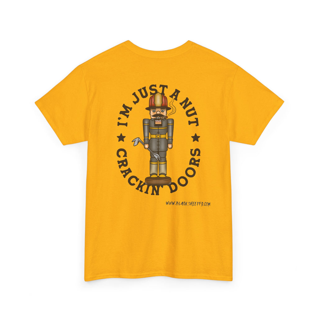 Nutcracker Tee – “I’m Just a Nut Crackin’ Doors” Holiday Graphic Shirt