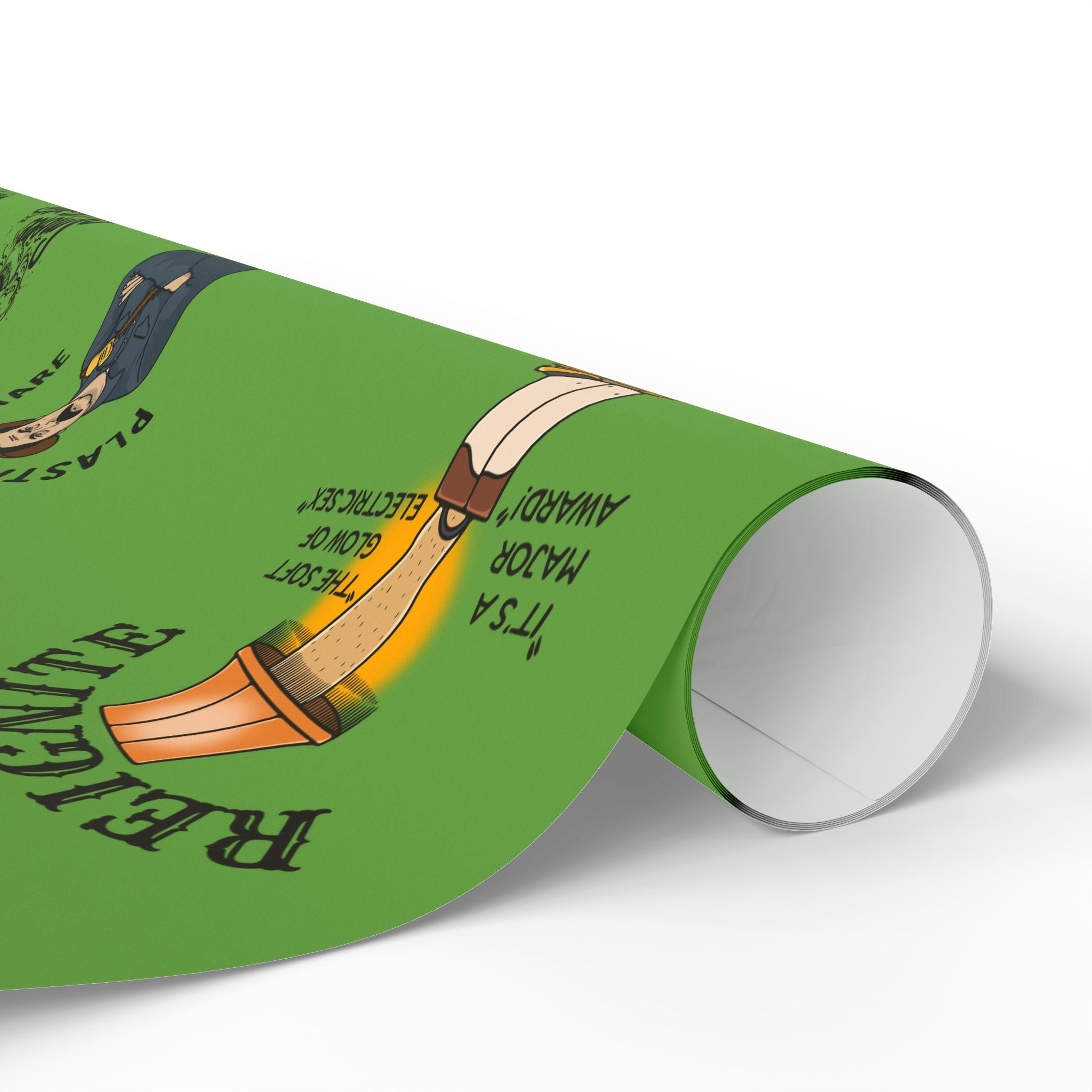 Wrapping Paper Roll — Retro Vintage Barber Tools Pattern