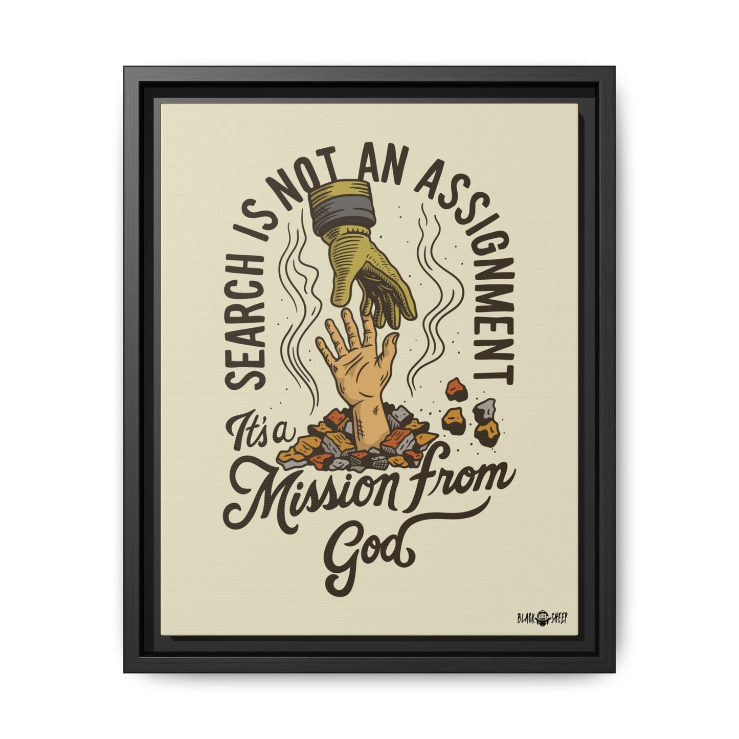 Black Sheep "More Than An Assignment" Framed Canvas Art by M.Premo