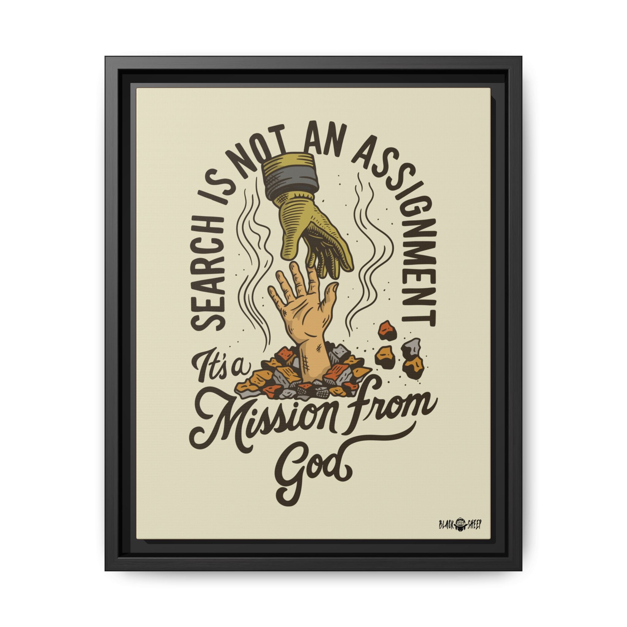 Black Sheep "More Than An Assignment" Framed Canvas Art by M.Premo