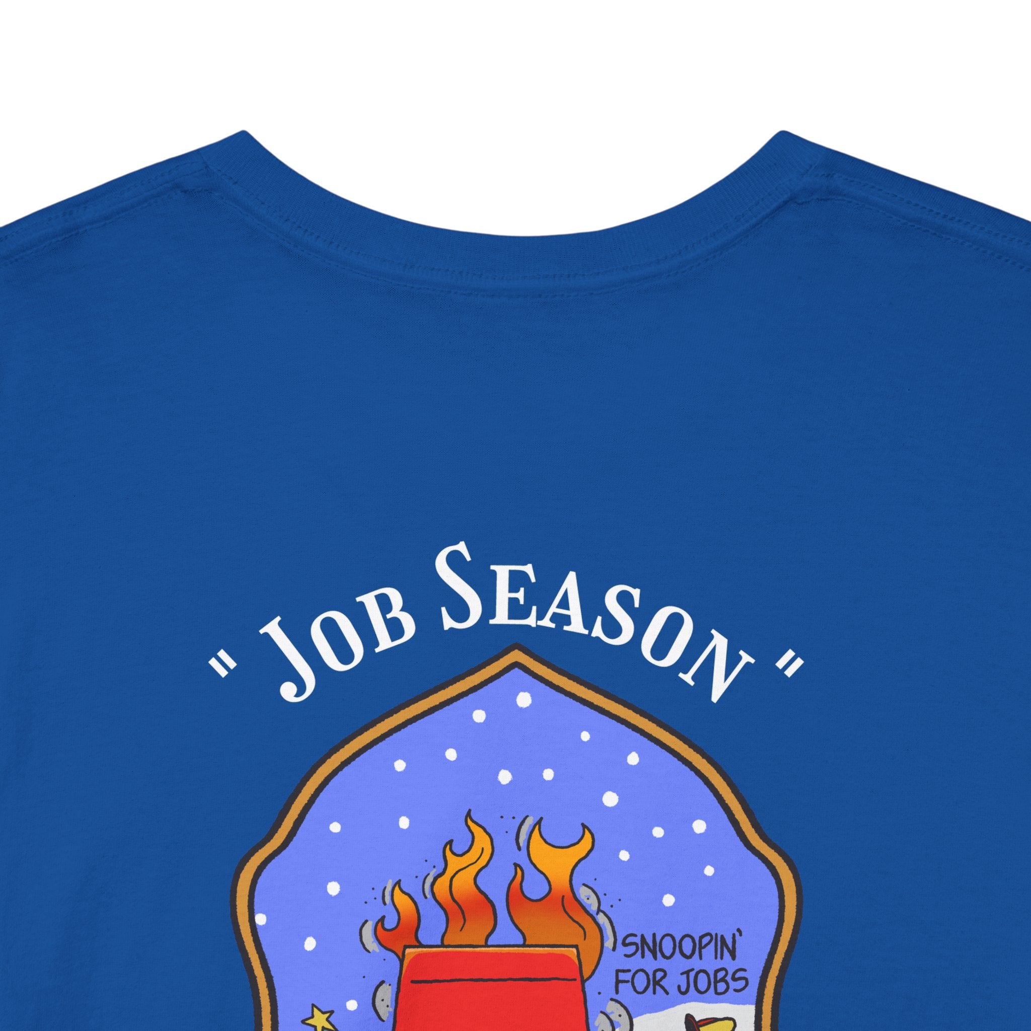 "Snoopin' For Jobs" Snoopy Firefighter Christmas Tee
