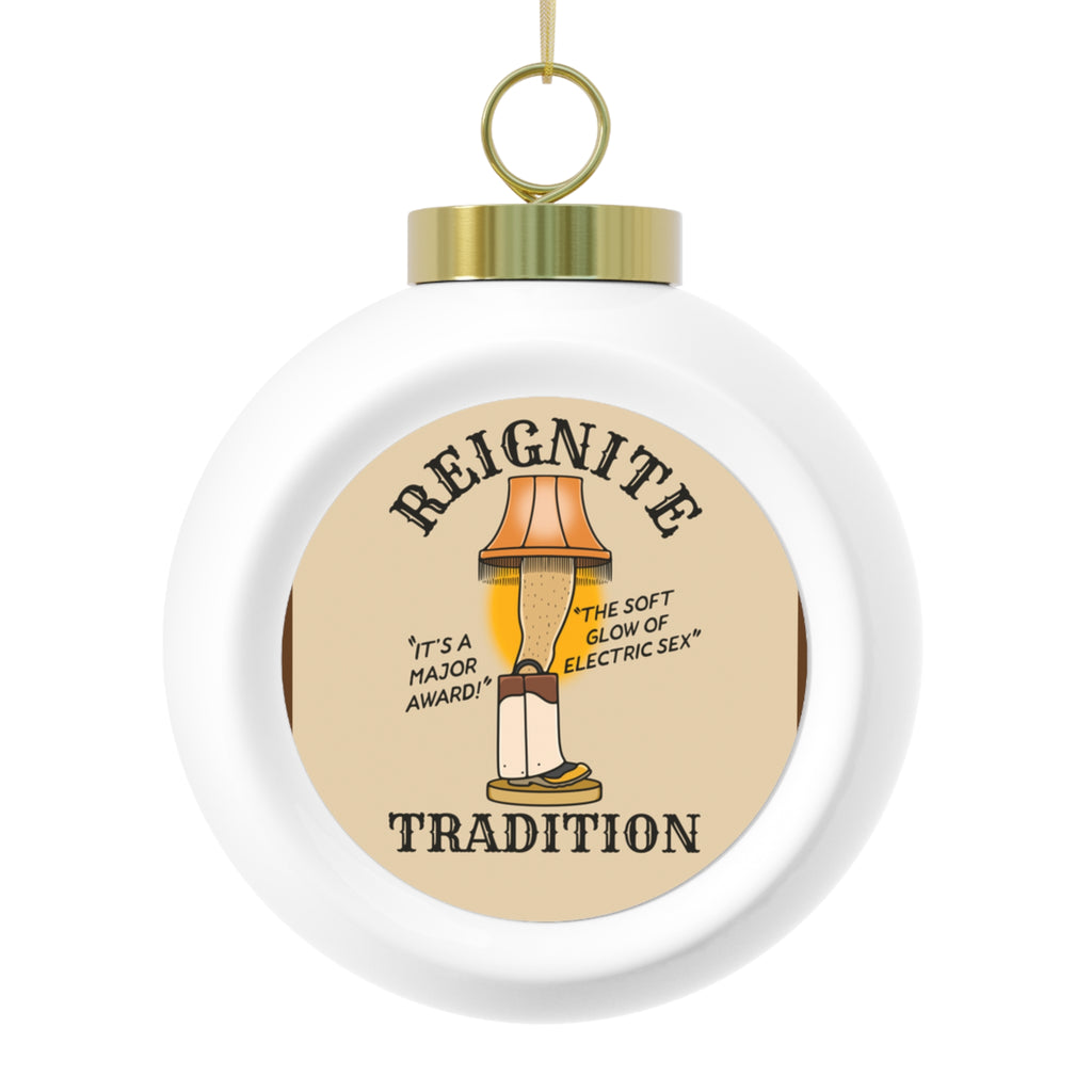 "Reignite Tradition" Fire Service Leg Lamp Christmas Ornament