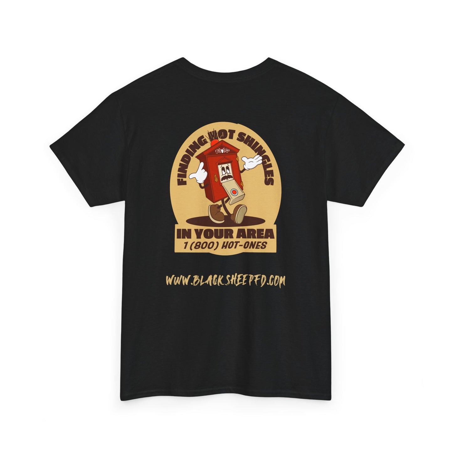 Fire Alarm Box "Looking For Hot Shingles" Heavy Blend Tee