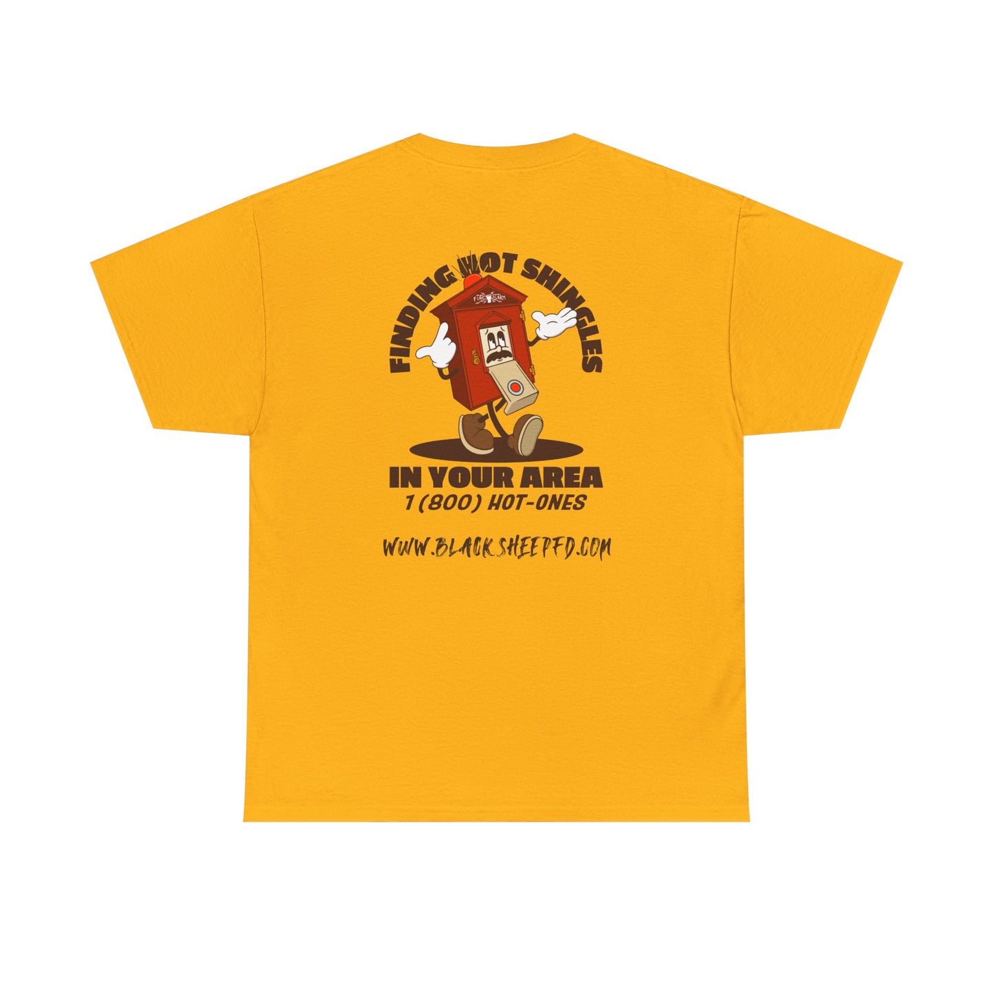 Fire Alarm Box "Looking For Hot Shingles" Heavy Blend Tee