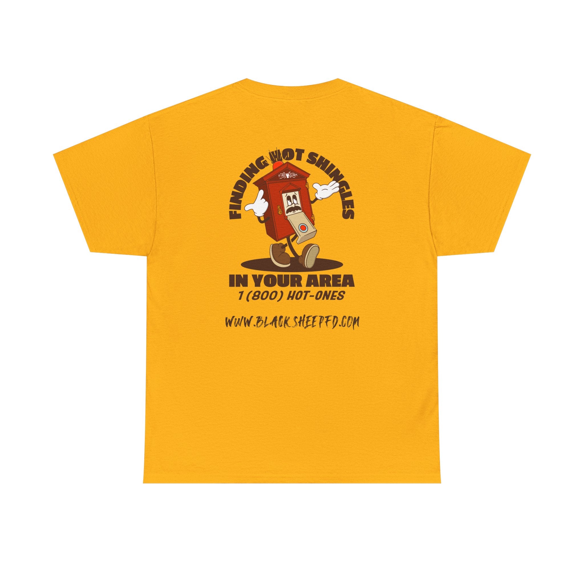 Fire Alarm Box "Looking For Hot Shingles" Heavy Blend Tee