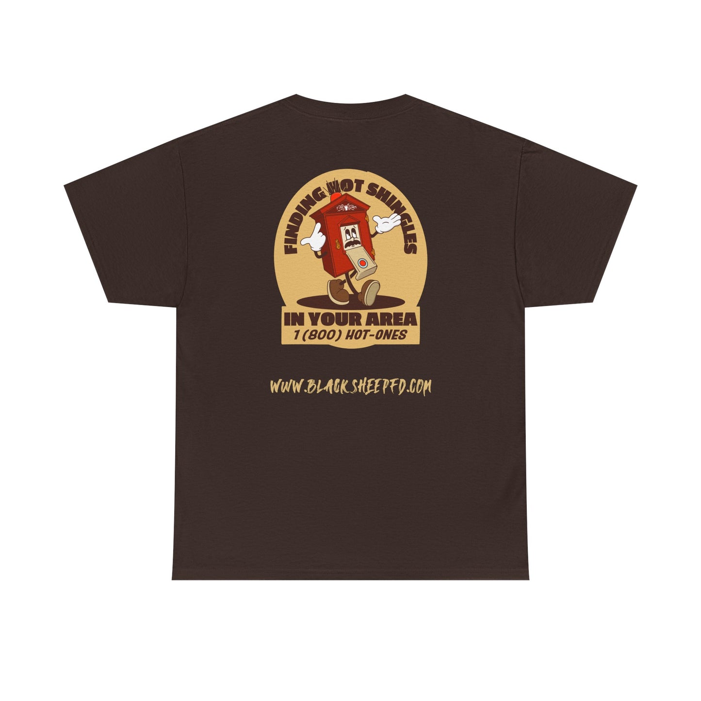 Fire Alarm Box "Looking For Hot Shingles" Heavy Blend Tee