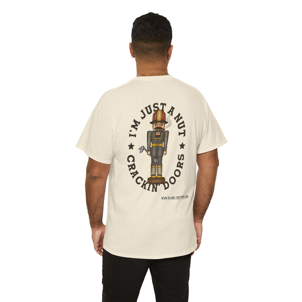 Nutcracker Tee – “I’m Just a Nut Crackin’ Doors” Holiday Graphic Shirt