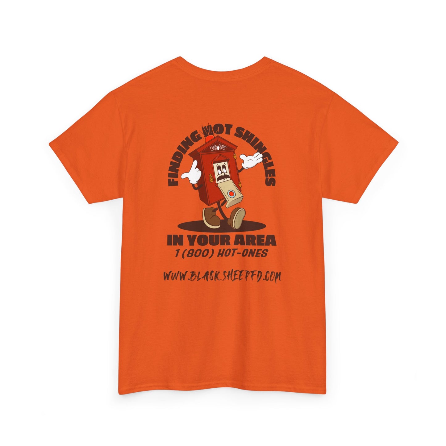 Fire Alarm Box "Looking For Hot Shingles" Heavy Blend Tee