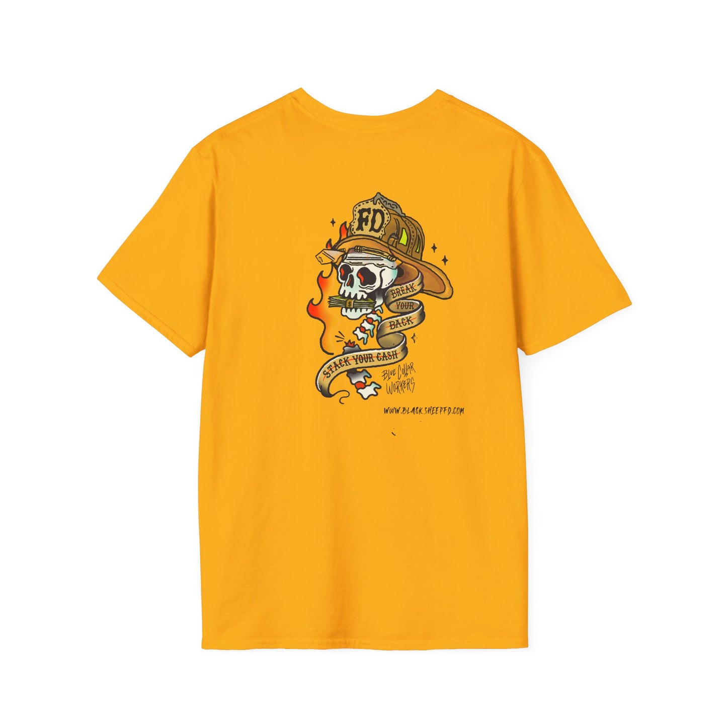 Blue Collar "Break'n Backs / Stack'n Cash" Firefighter Tee