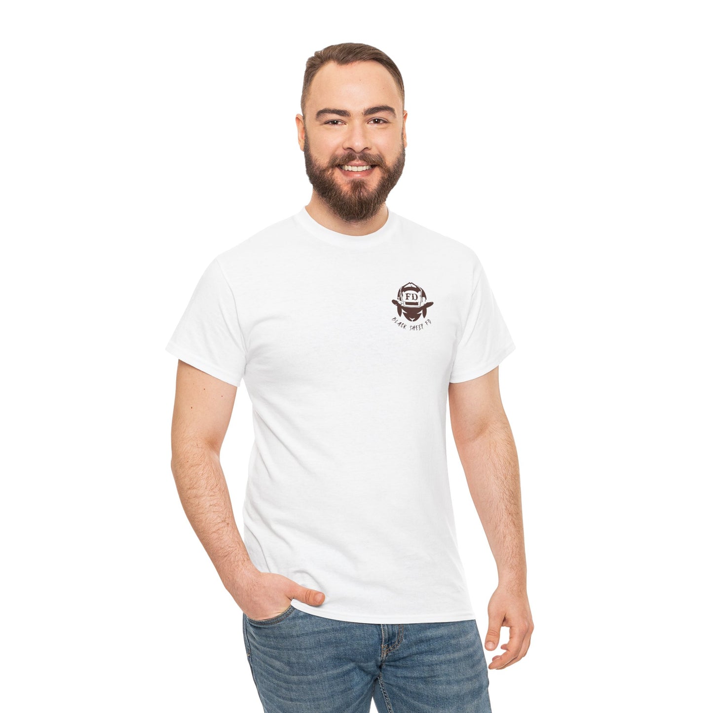 Fire Alarm Box "Looking For Hot Shingles" Heavy Blend Tee