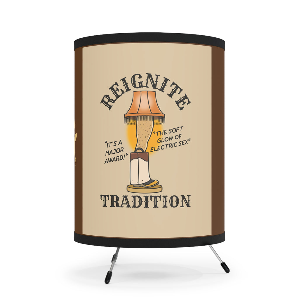 "Reignite Tradition" Vintage Leg Lamp Design Printed Shade