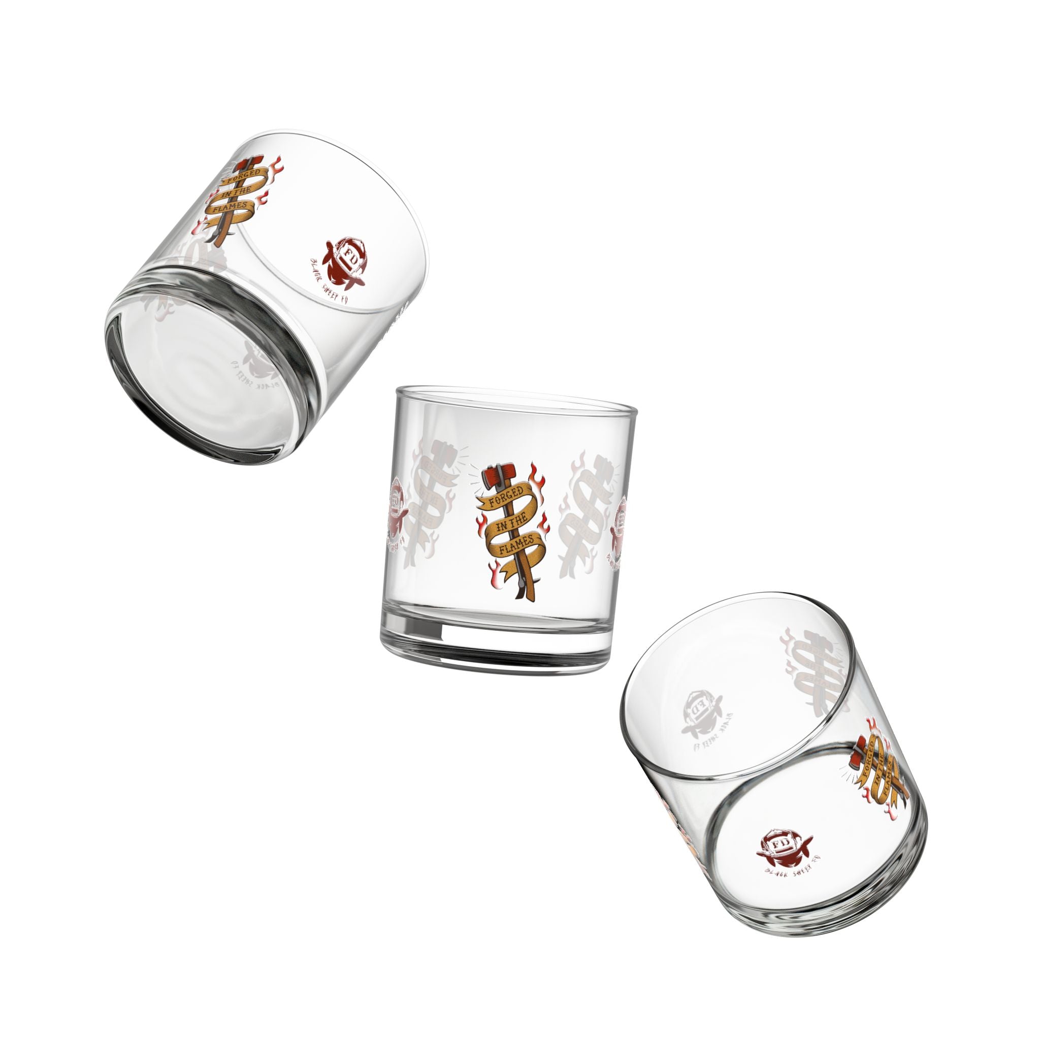 "Forged in the Flames" 10oz Rocks Glass