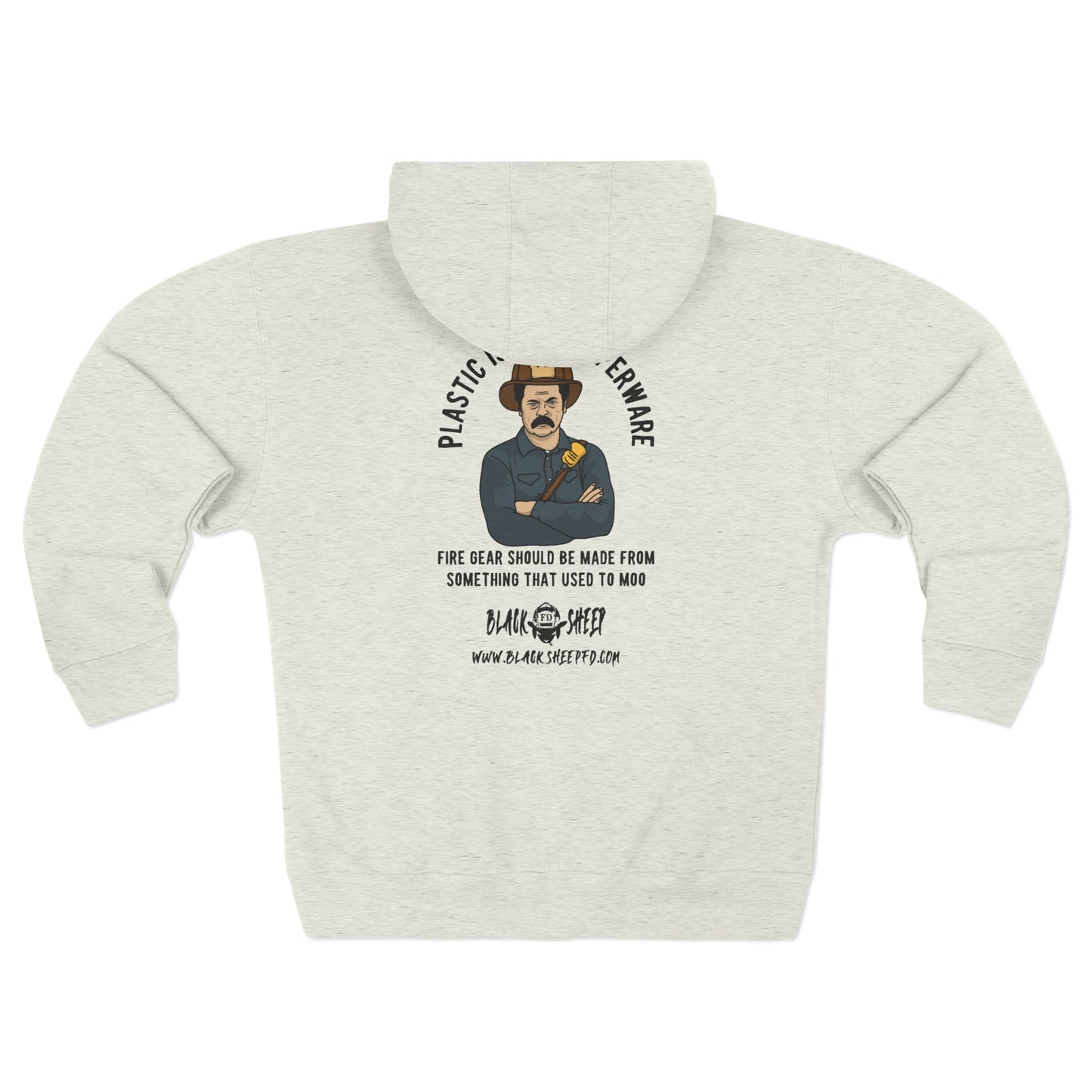 "Plastic is For Tupperware" Black Sheep FD Full Zip Hoodie