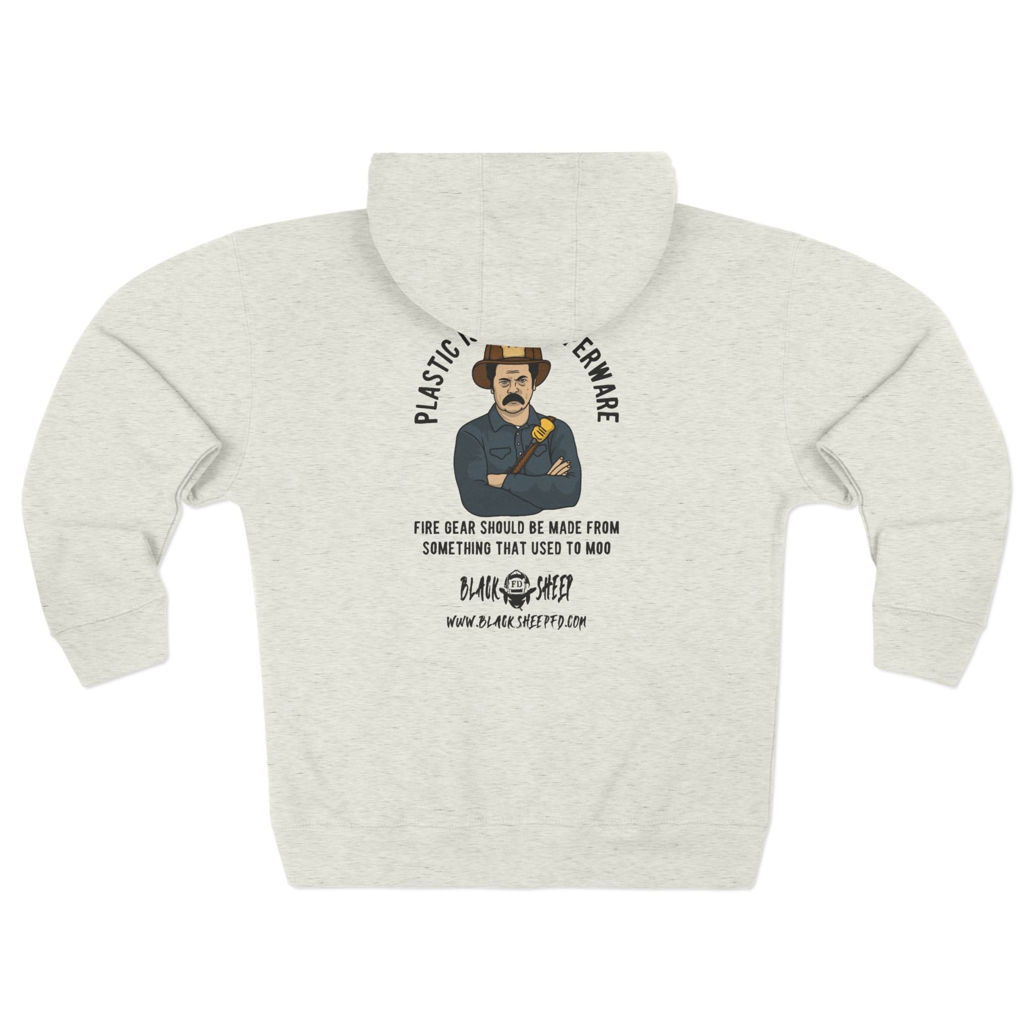 "Plastic is For Tupperware" Black Sheep FD Full Zip Hoodie
