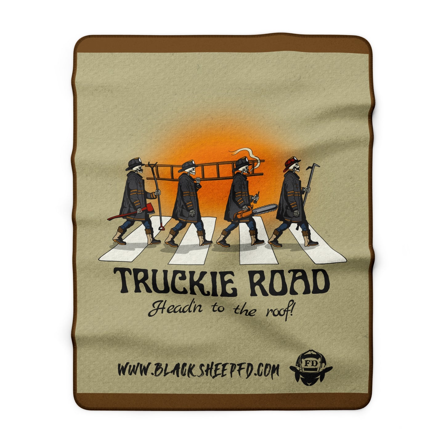 "Truckie Road" Sherpa Station Blanket