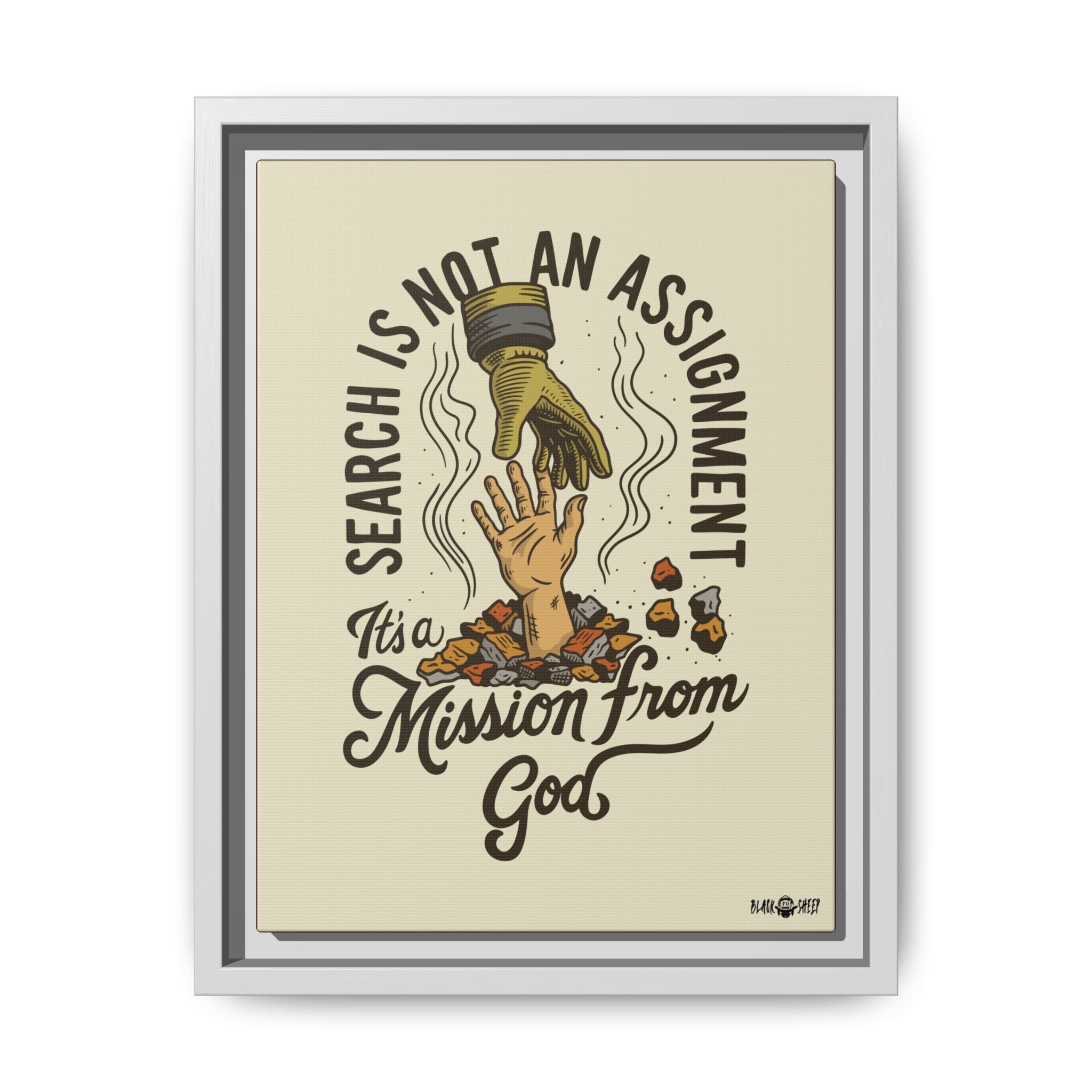 Black Sheep "More Than An Assignment" Framed Canvas Art by M.Premo