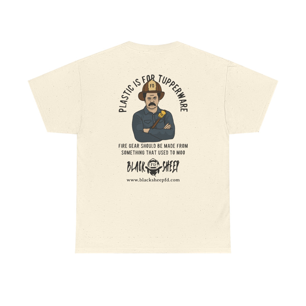 Black Sheep "Plastic Is For Tupperware" Heavy Tee