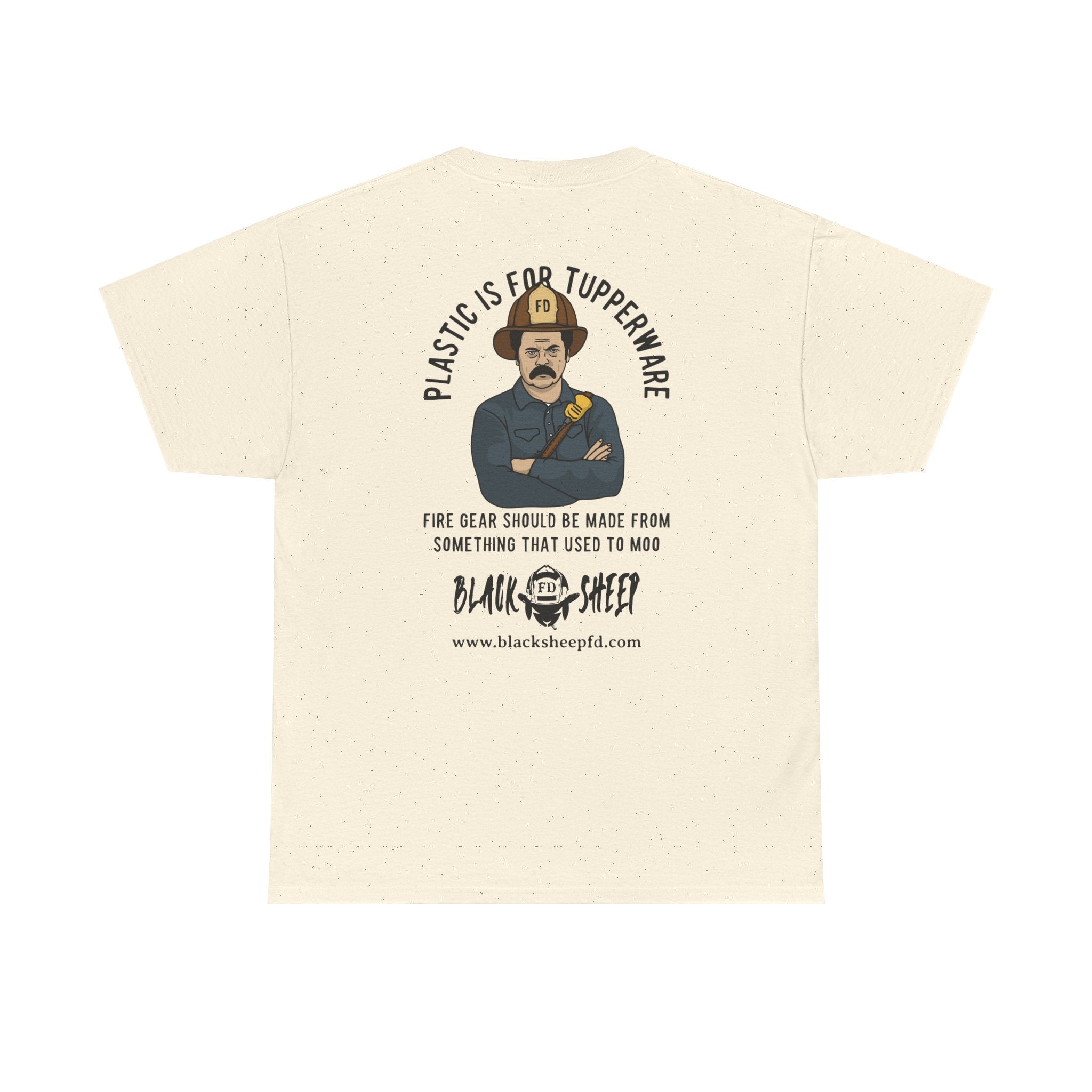 Black Sheep "Plastic Is For Tupperware" Heavy Tee