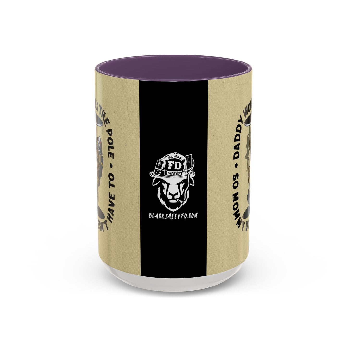 "Daddy Works the Pole" Firefighter Coffee Mug 15oz