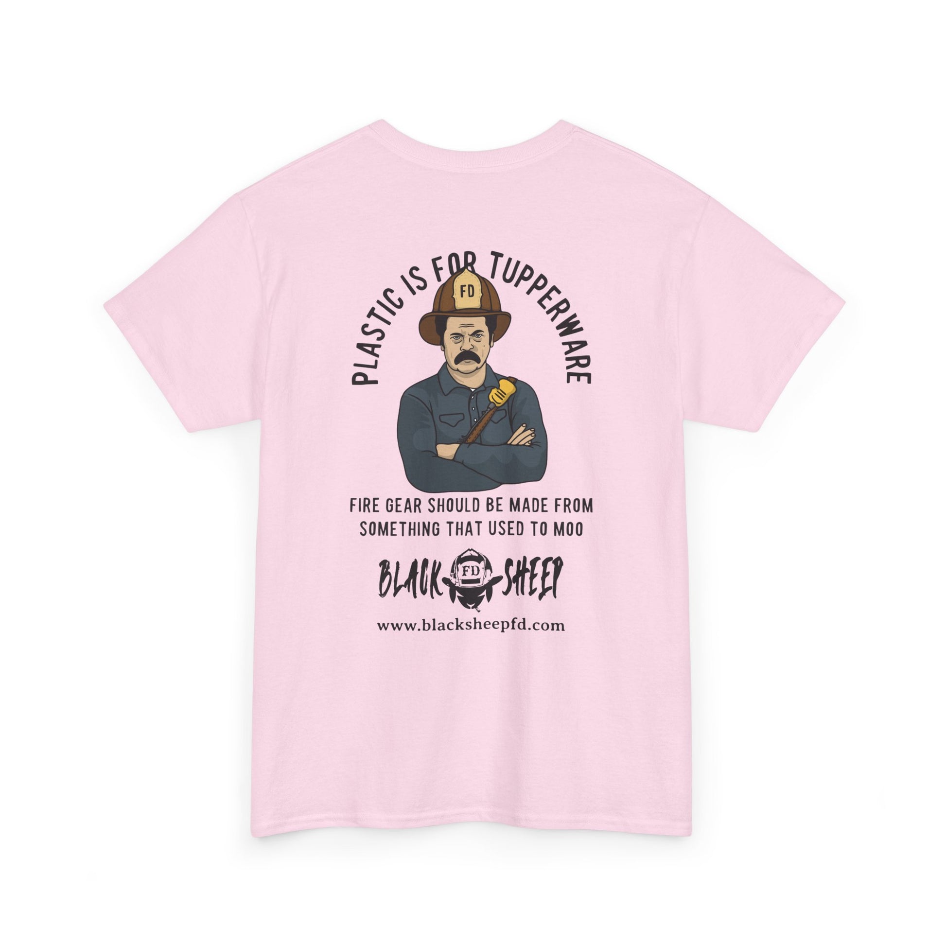 Black Sheep "Plastic Is For Tupperware" Heavy Tee
