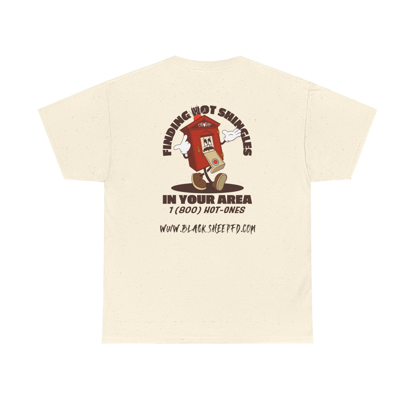Fire Alarm Box "Looking For Hot Shingles" Heavy Blend Tee