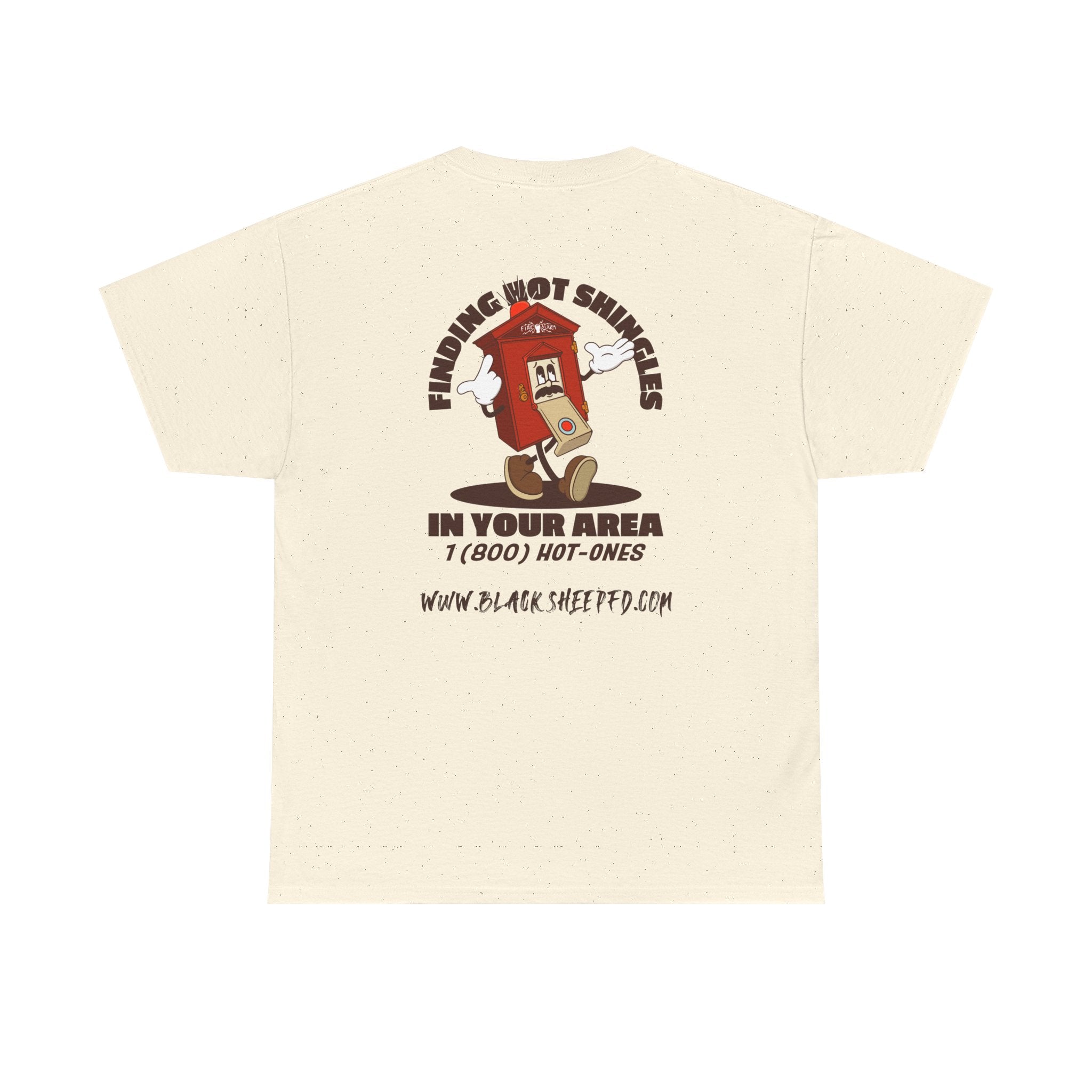 Fire Alarm Box "Looking For Hot Shingles" Heavy Blend Tee