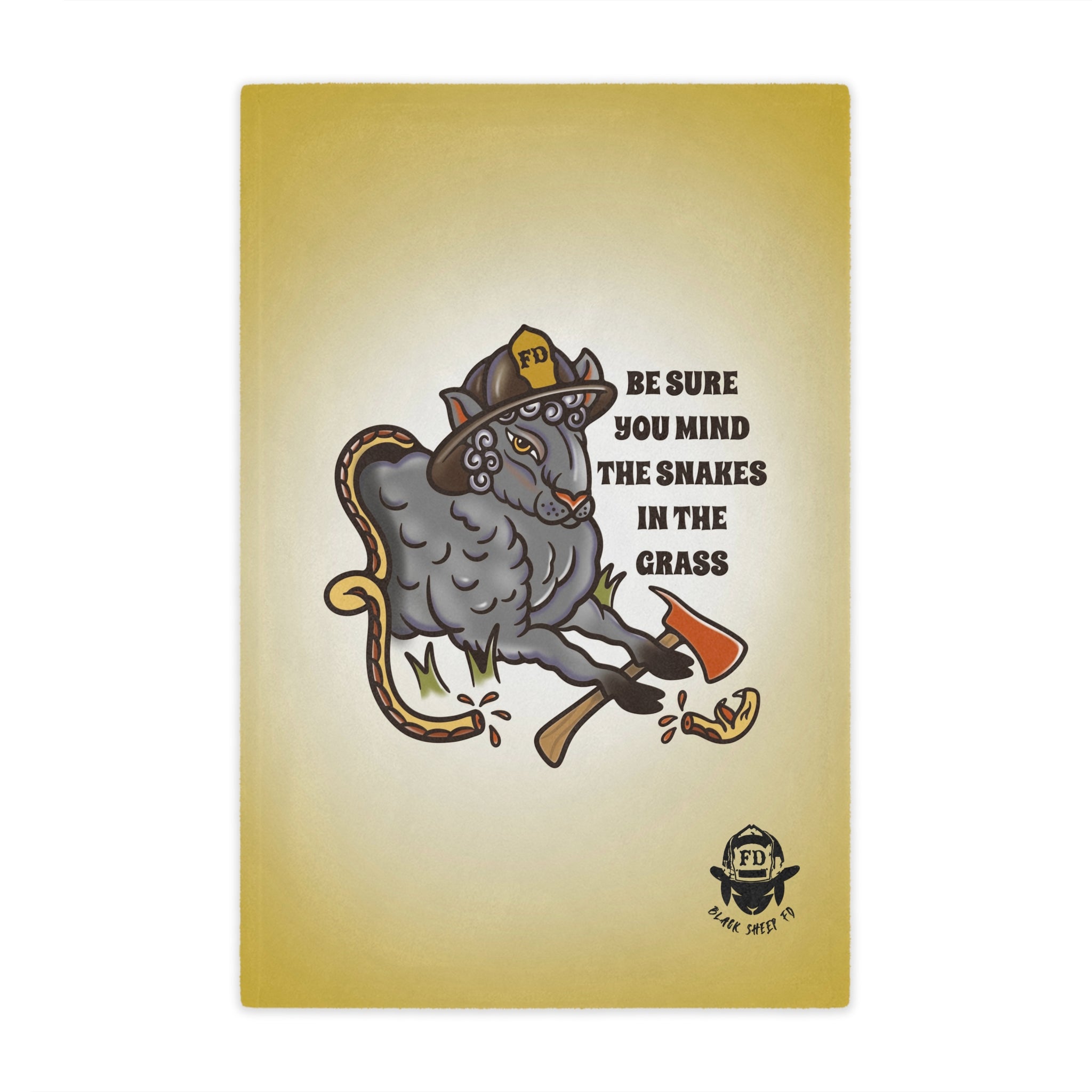 Mind the Snakes Black Sheep Minky Blanket