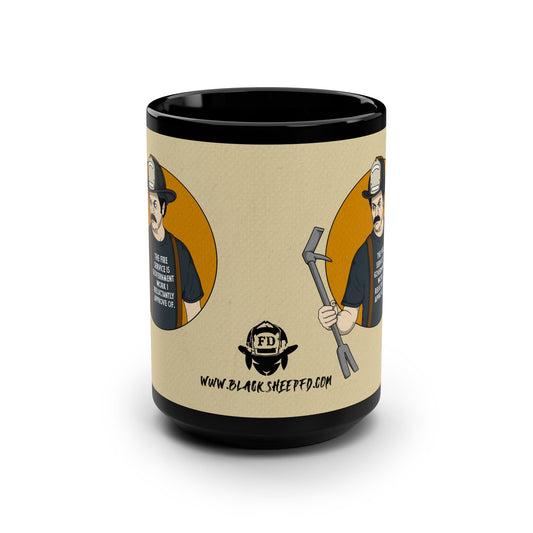 "Reluctantly Approved" 15oz Black/Brown Coffee Cup