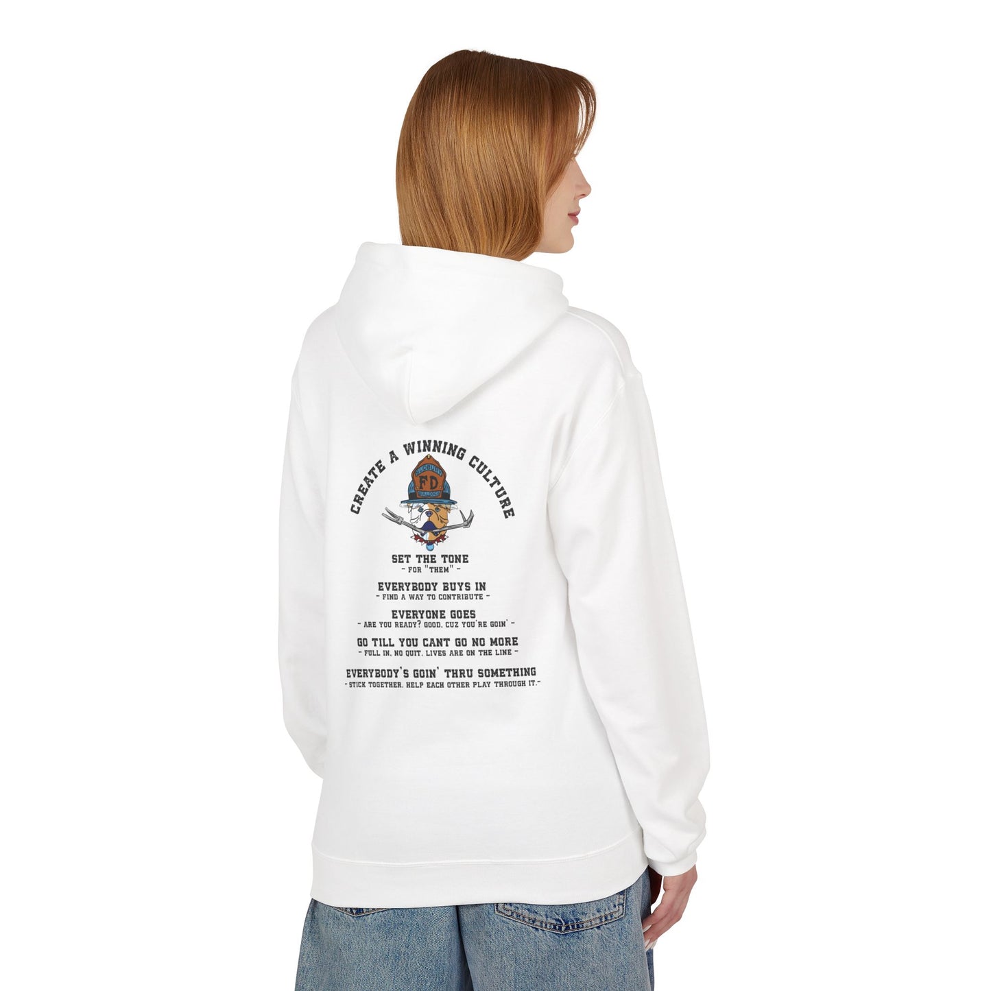 'Create a Winning Culture' Sudbury Lessons Inspirational Crew Hoodie