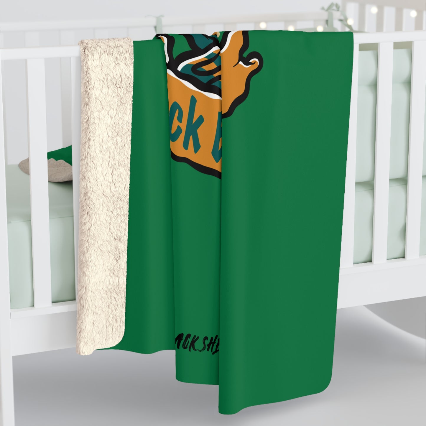 Shamrock Lady Sherpa Blanket — 'Black Sheep F.D.' Non-Striped 2026