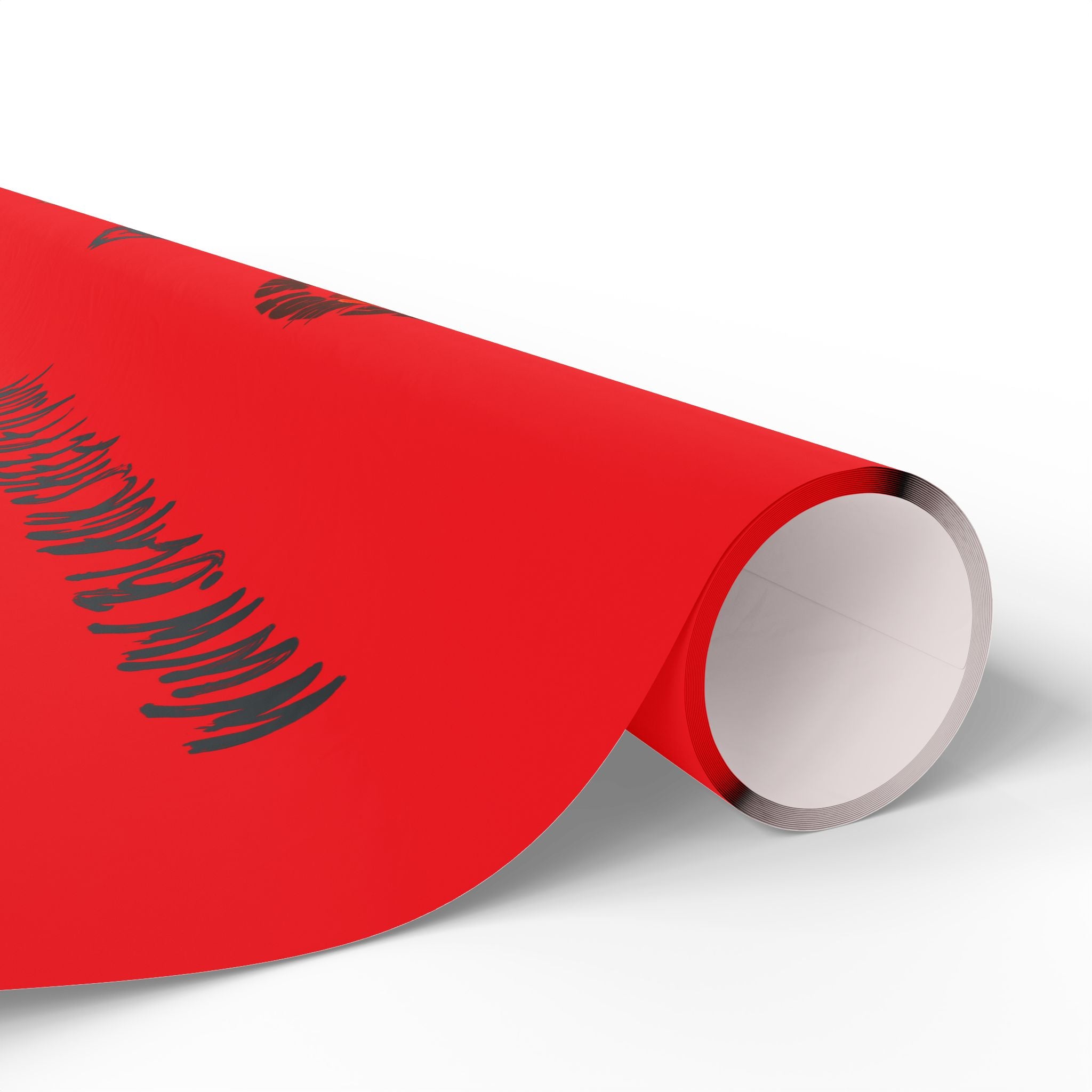 RED Wrapping Paper Roll — Retro Black Sheep FD Pattern